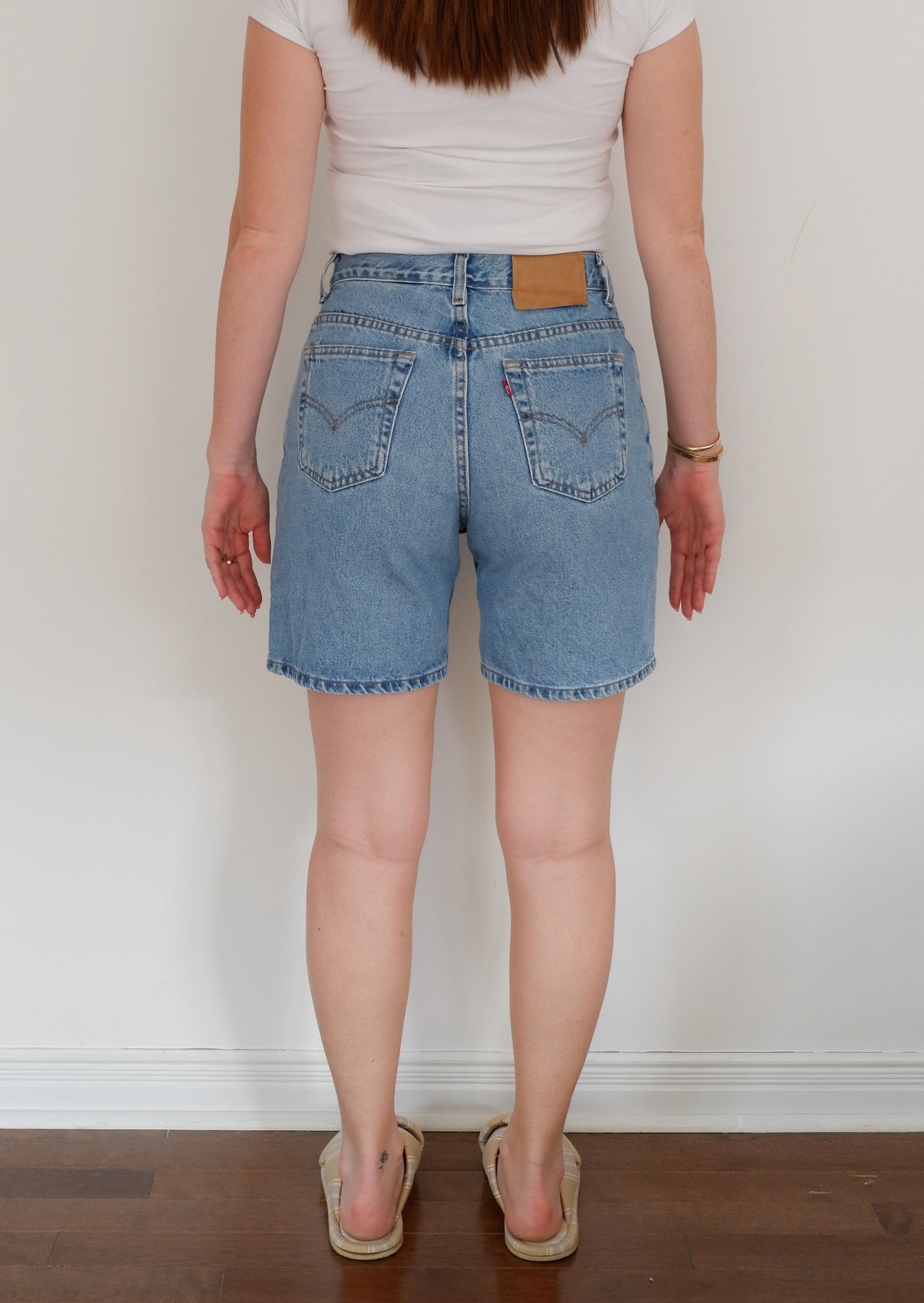 Levis Vintage 967 Light Wash Jean Shorts - 28