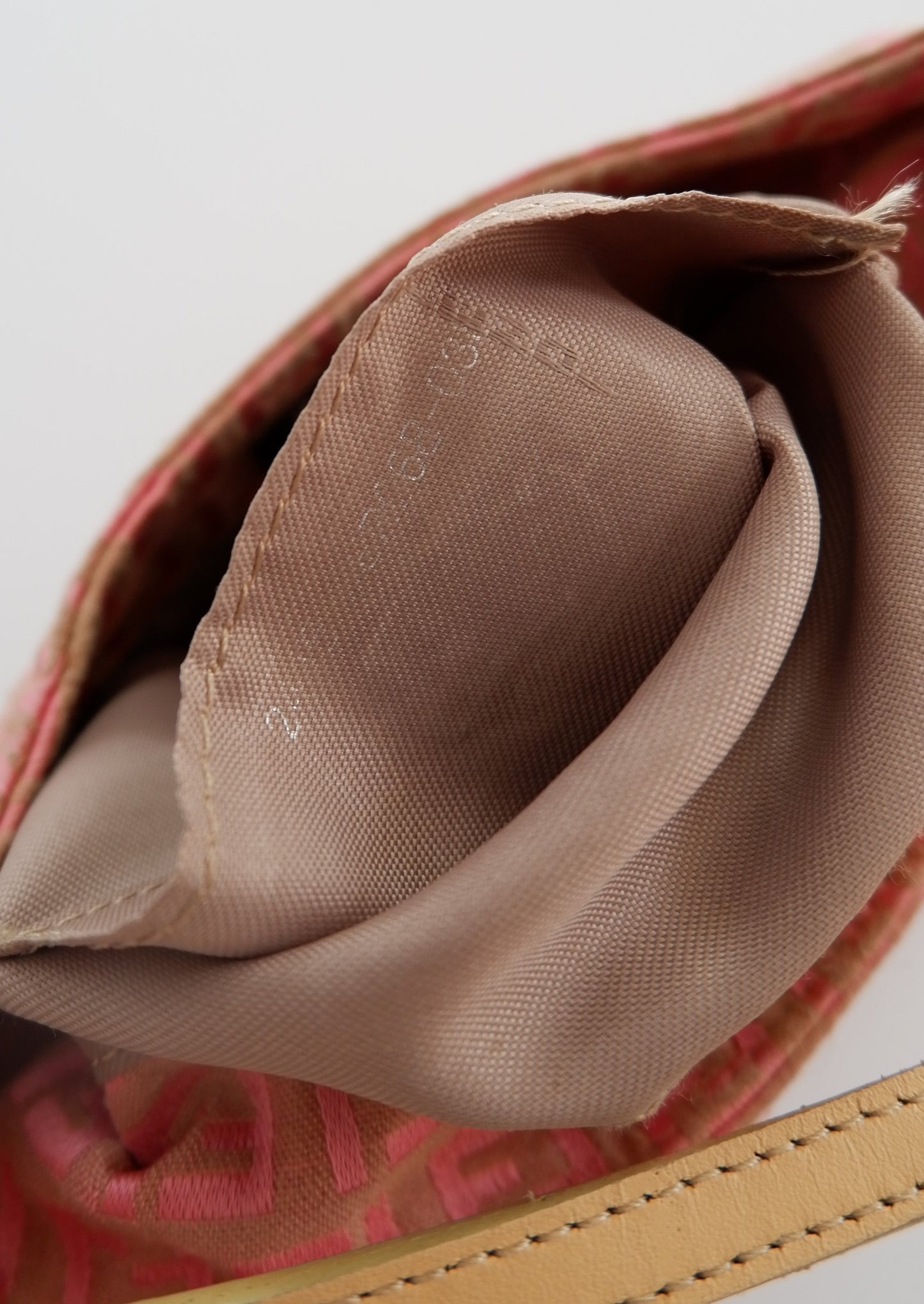 Authentic Preowned Vintage Fendi Pink Zucchino Shoulder Bag