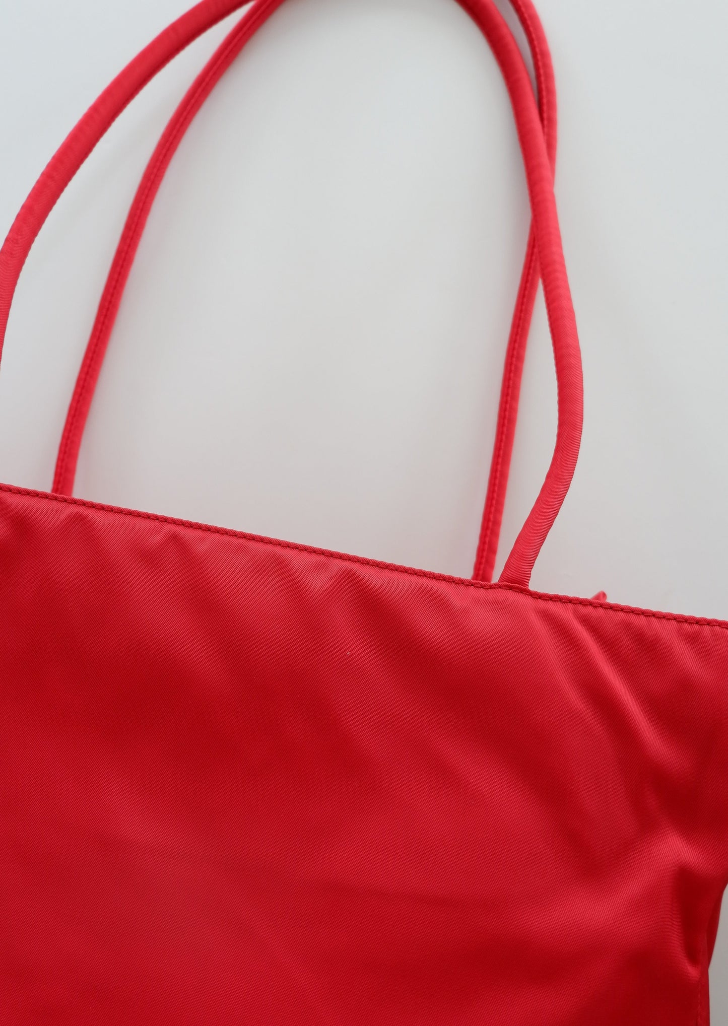 AUthentic Preowned Vintage Prada Red Nylon Tote Bag