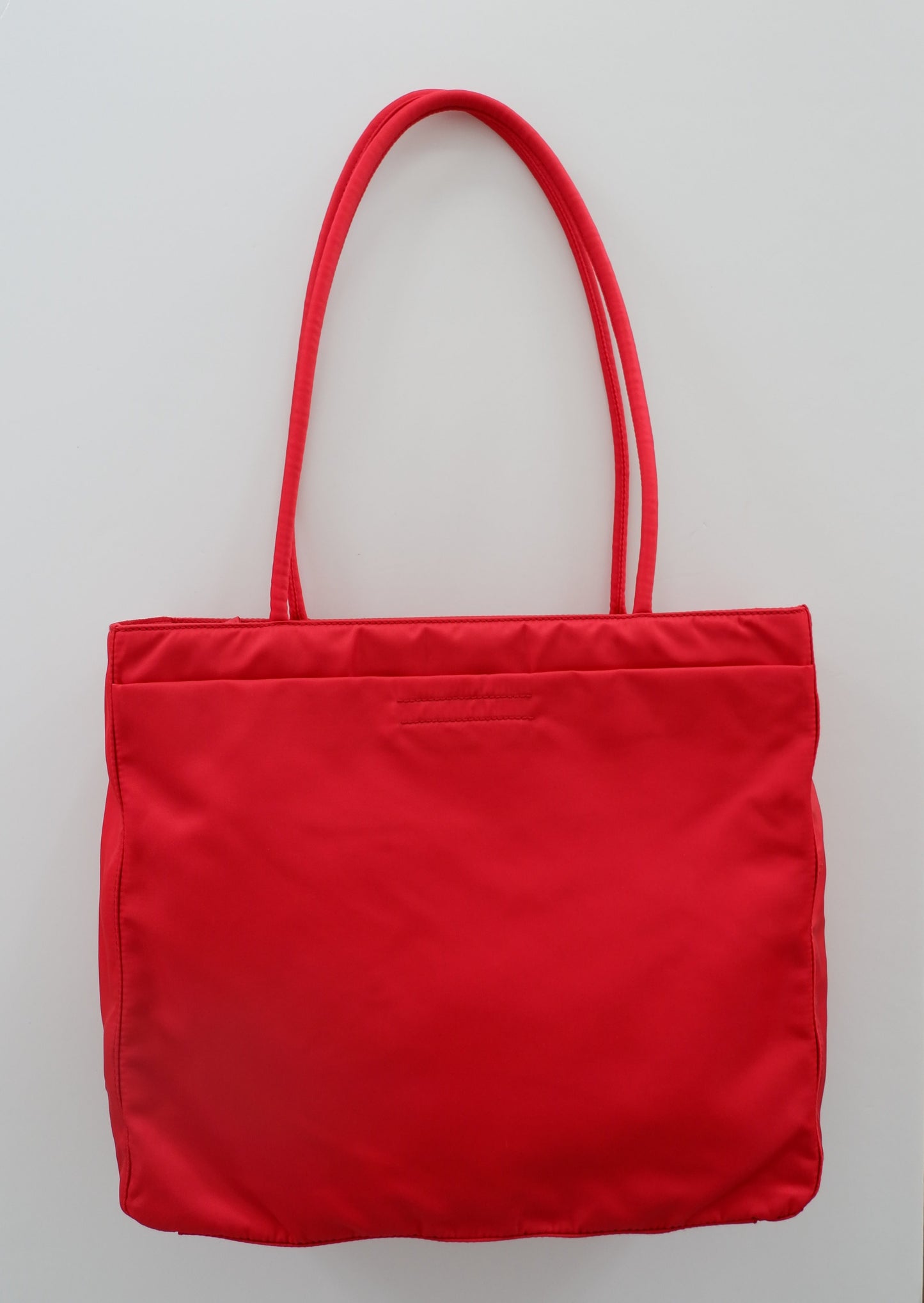 AUthentic Preowned Vintage Prada Red Nylon Tote Bag