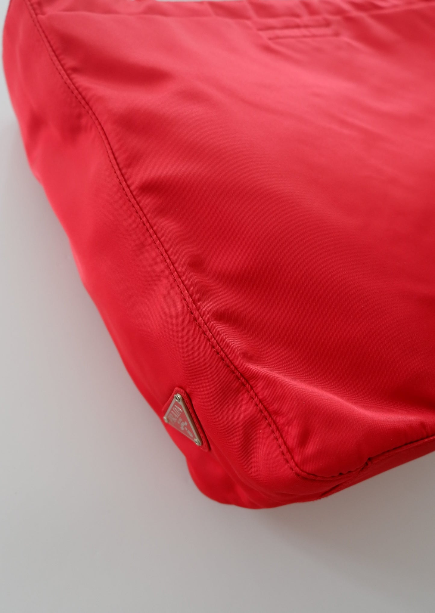AUthentic Preowned Vintage Prada Red Nylon Tote Bag