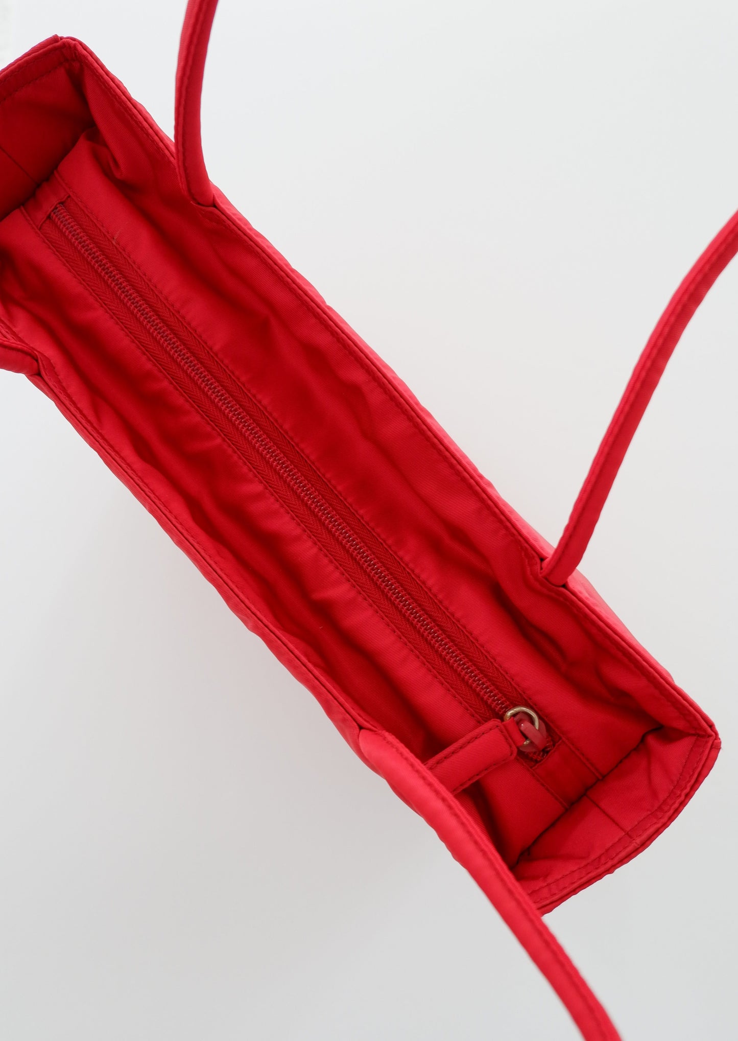 AUthentic Preowned Vintage Prada Red Nylon Tote Bag