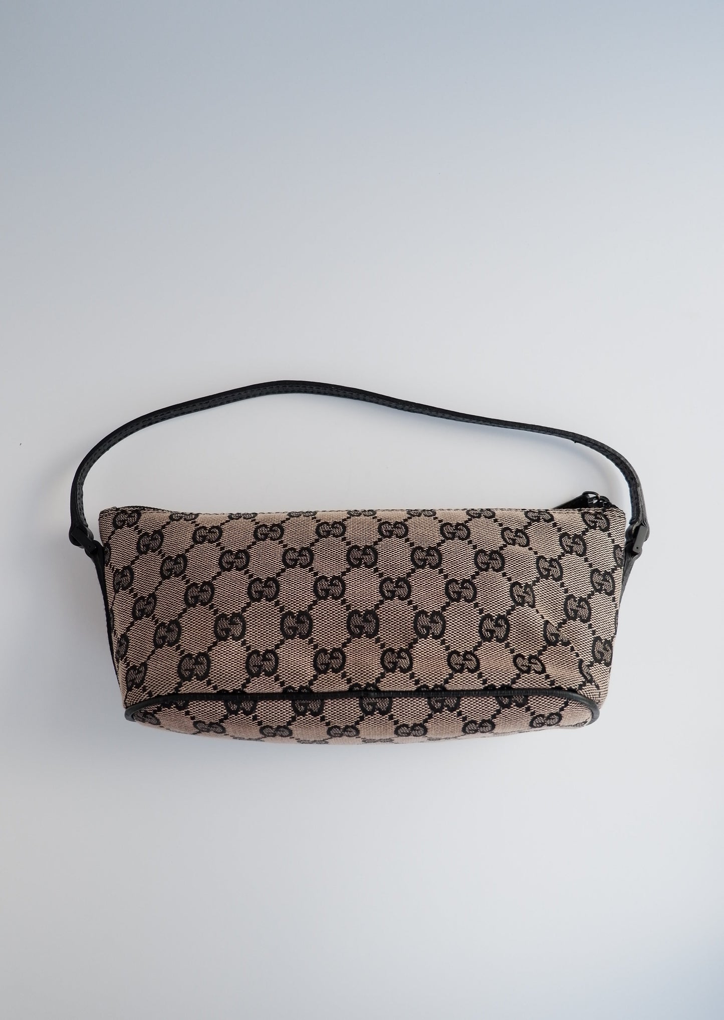 Authentic Preowned Gucci Beige/ Black Boat Pochette