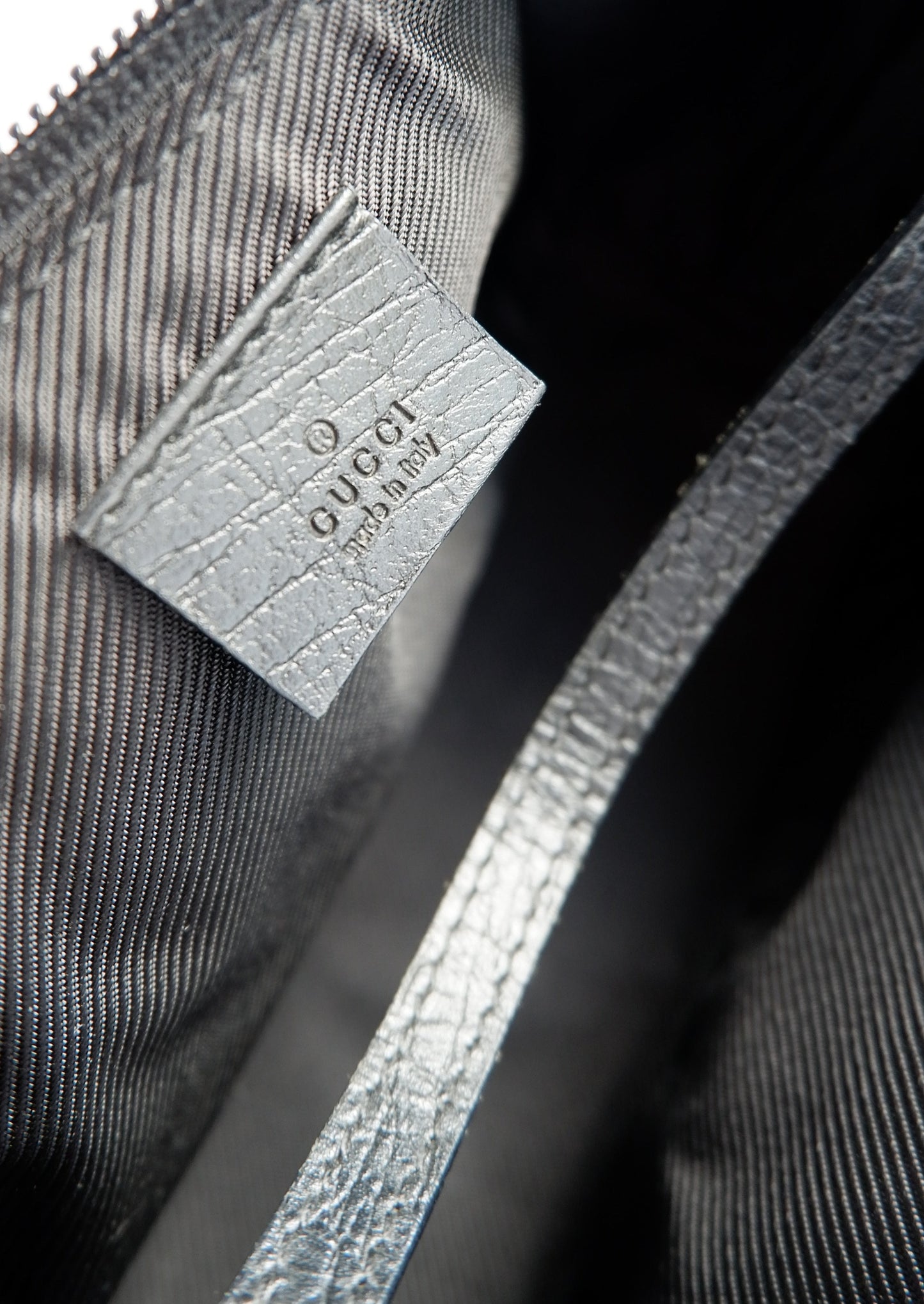 Authentic Preowned Gucci Beige/ Black Boat Pochette