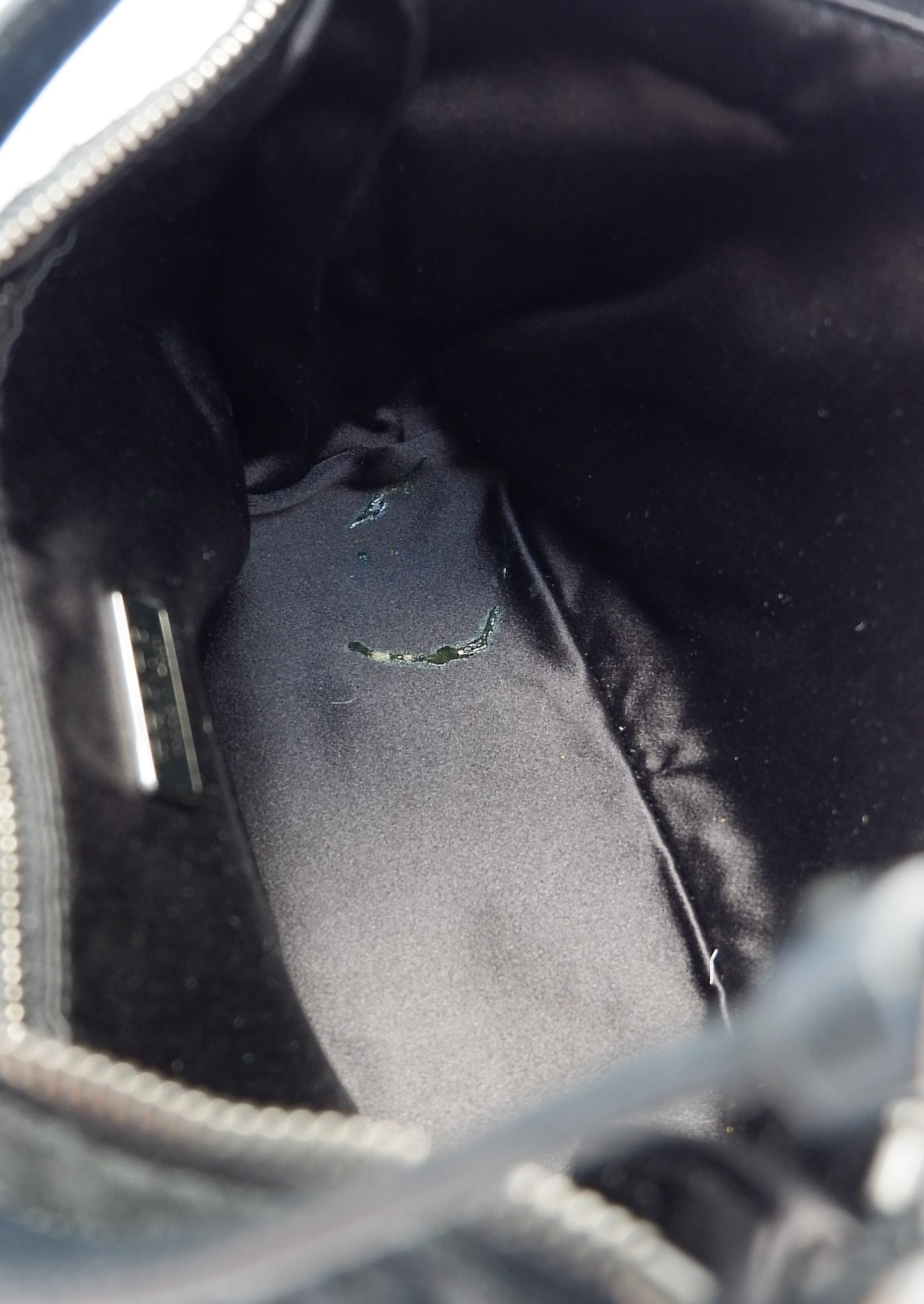 Authentic Preowned Prada Black Circle Detail Fabric Hobo Shoulder Bag