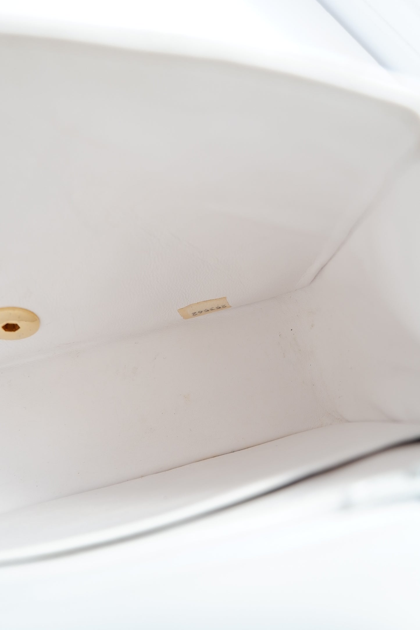 Authentic Preowned Vintage Chanel White Single Flap Bag - GHW