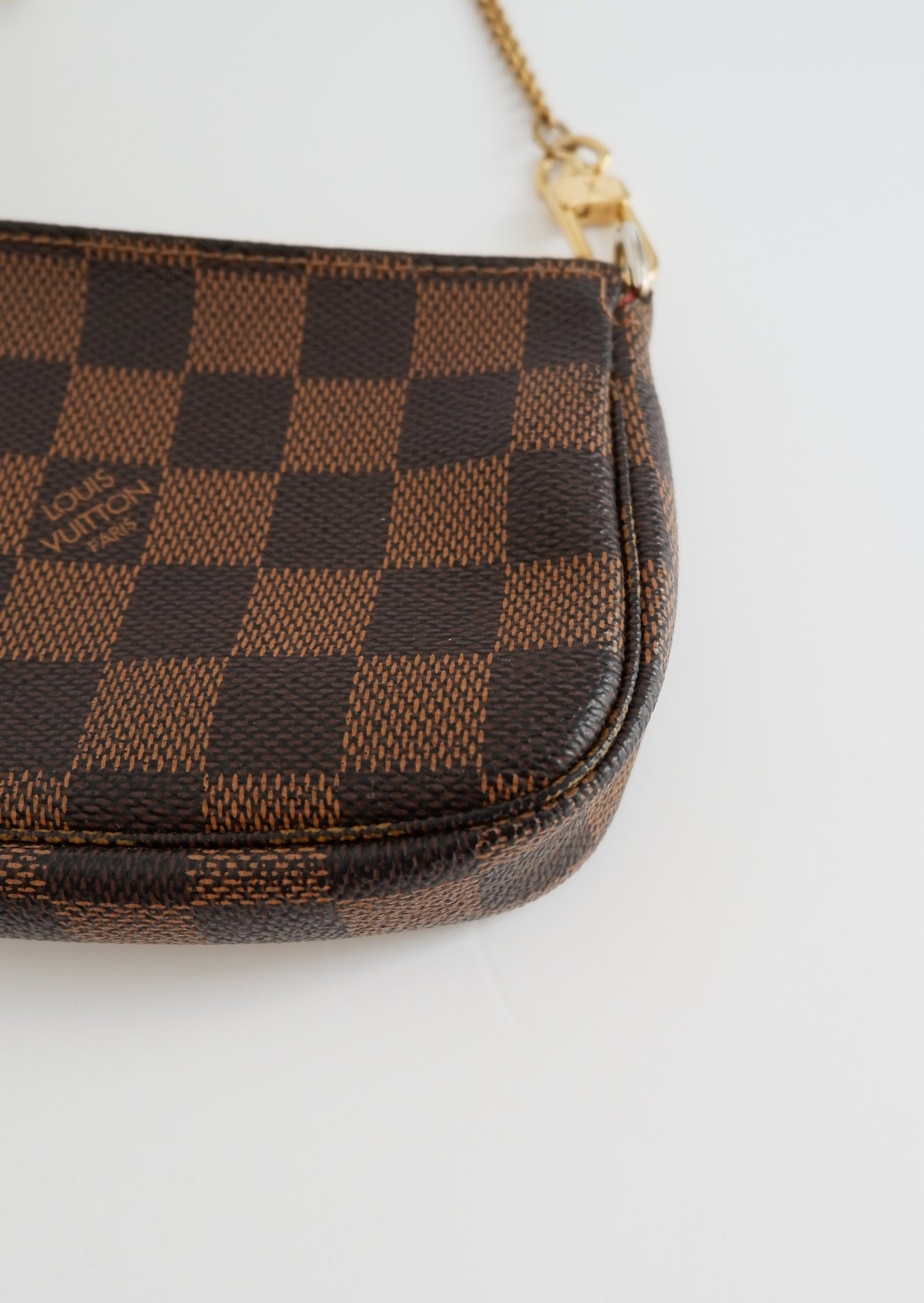 Authentic Preowned Louis Vuitton Damier Ebene Mini Pochette Accessories