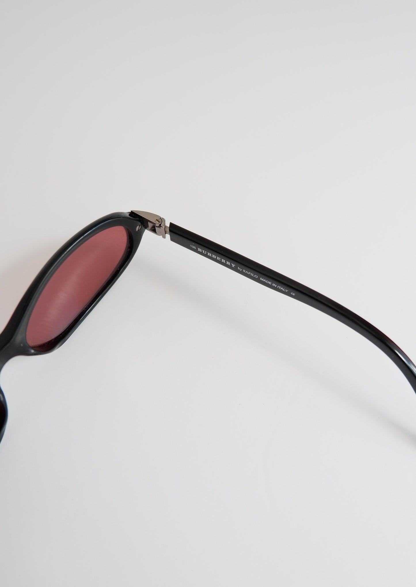 Authentic Preowned Burberry Red Acetate Novacheck Sunglasses