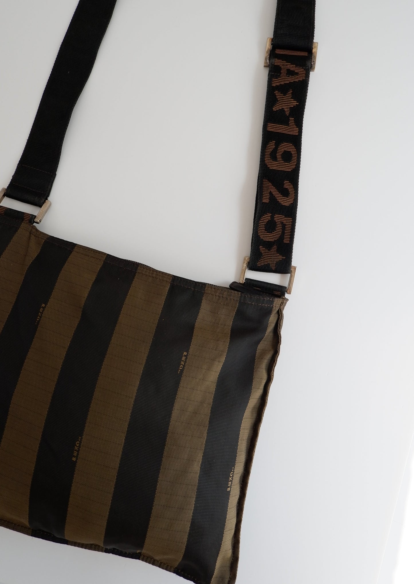 Authentic Preowned Vintage Fendi Pequin Stripe Crossbody Bag