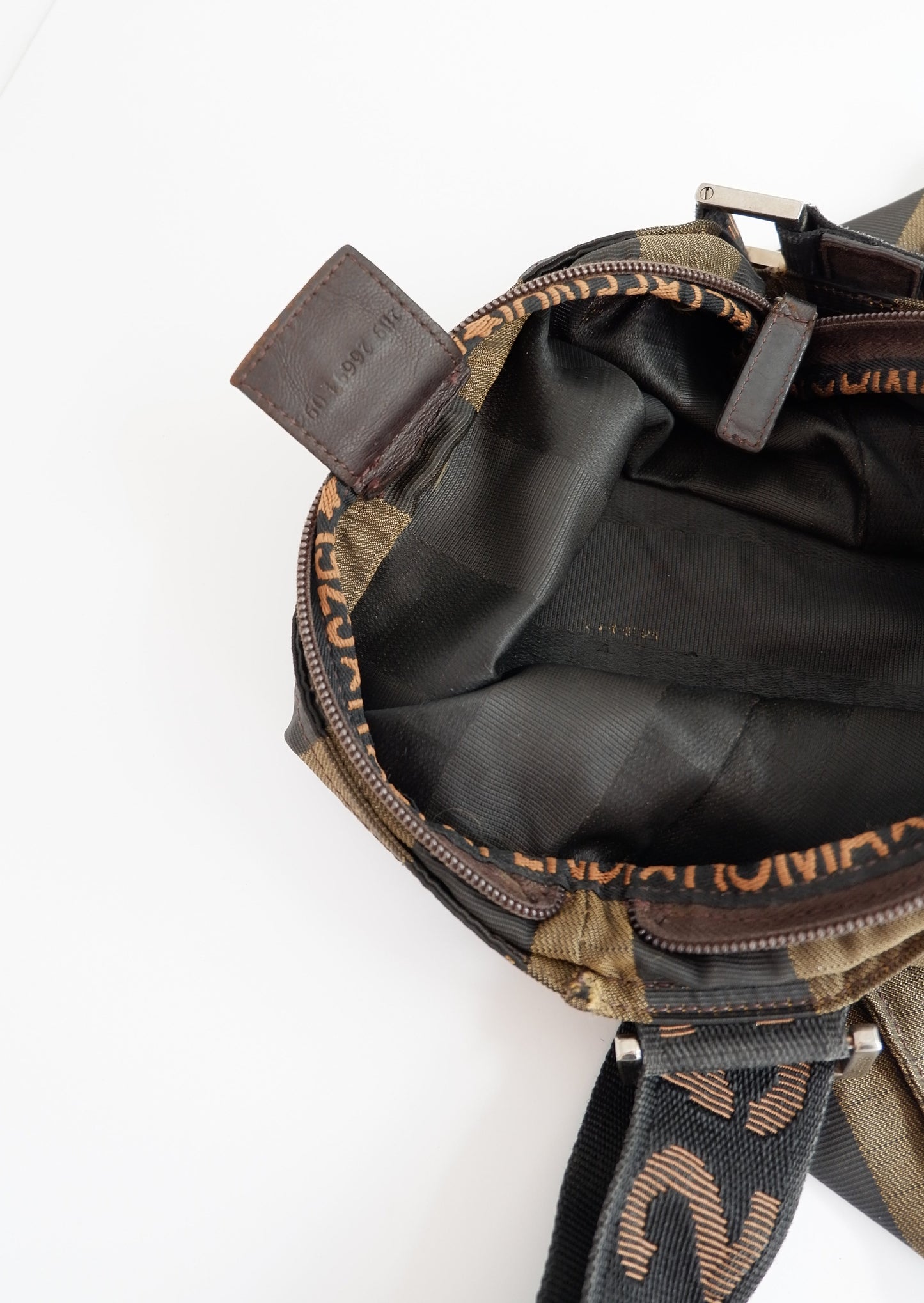 Authentic Preowned Vintage Fendi Pequin Stripe Crossbody Bag