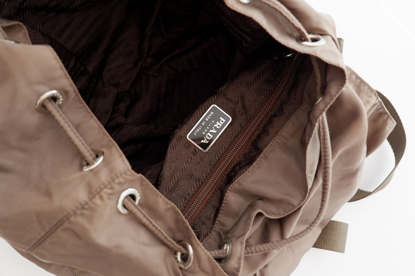 Authentic Preowned Prada Nylon Grey/Khaki Backpack