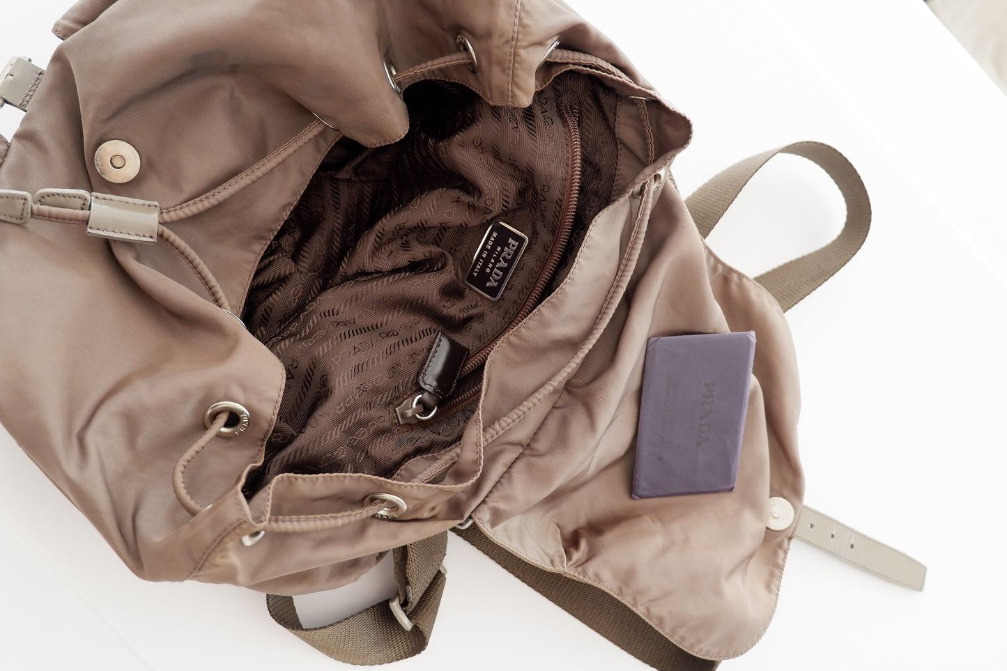 Authentic Preowned Prada Nylon Grey/Khaki Backpack