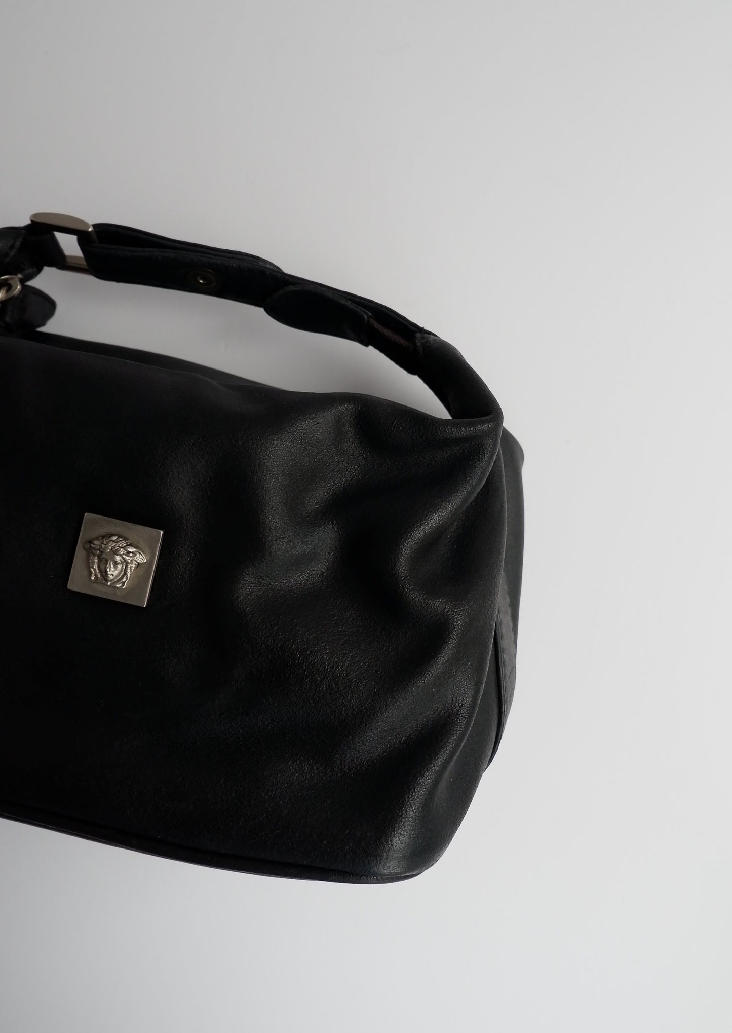 Authentic Preowned Versace Leather Top Handle Micro Pouch