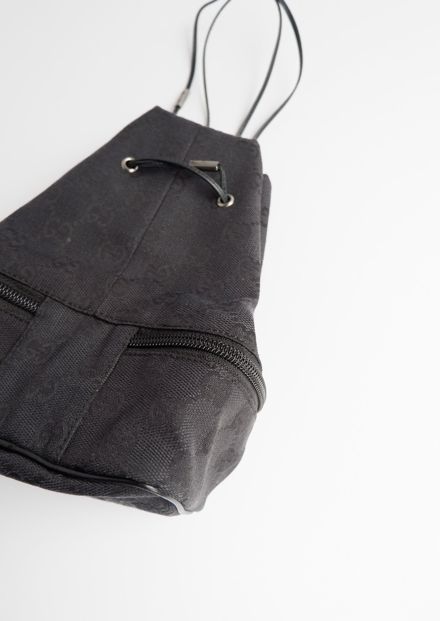 Authentic Preowned Gucci Black GG Canvas Drawstring Pouch