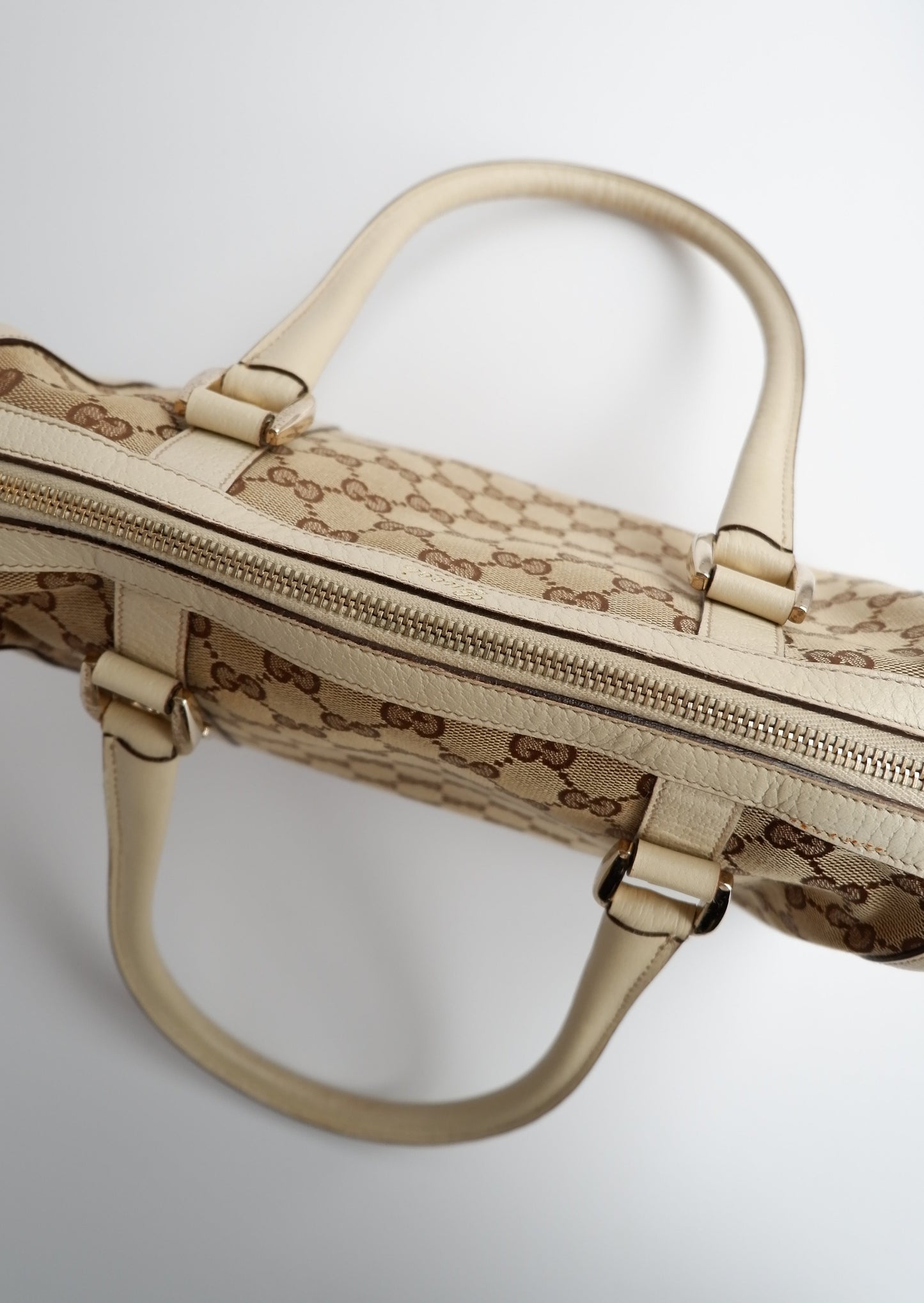 Authentic Preowned Gucci White GG Canvas Shoulder Bag