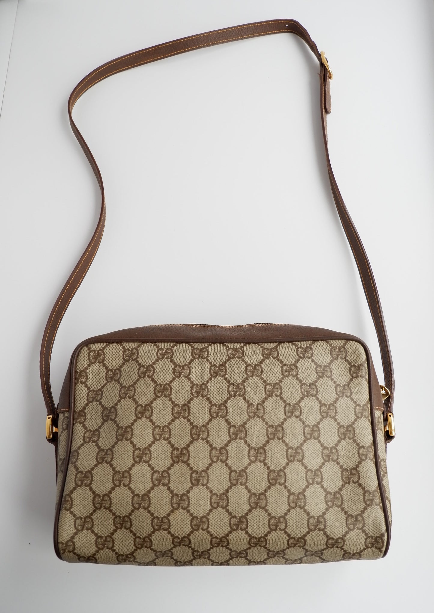 Authentic Preowned Vintage Gucci GG Canvas Crossbody Bag