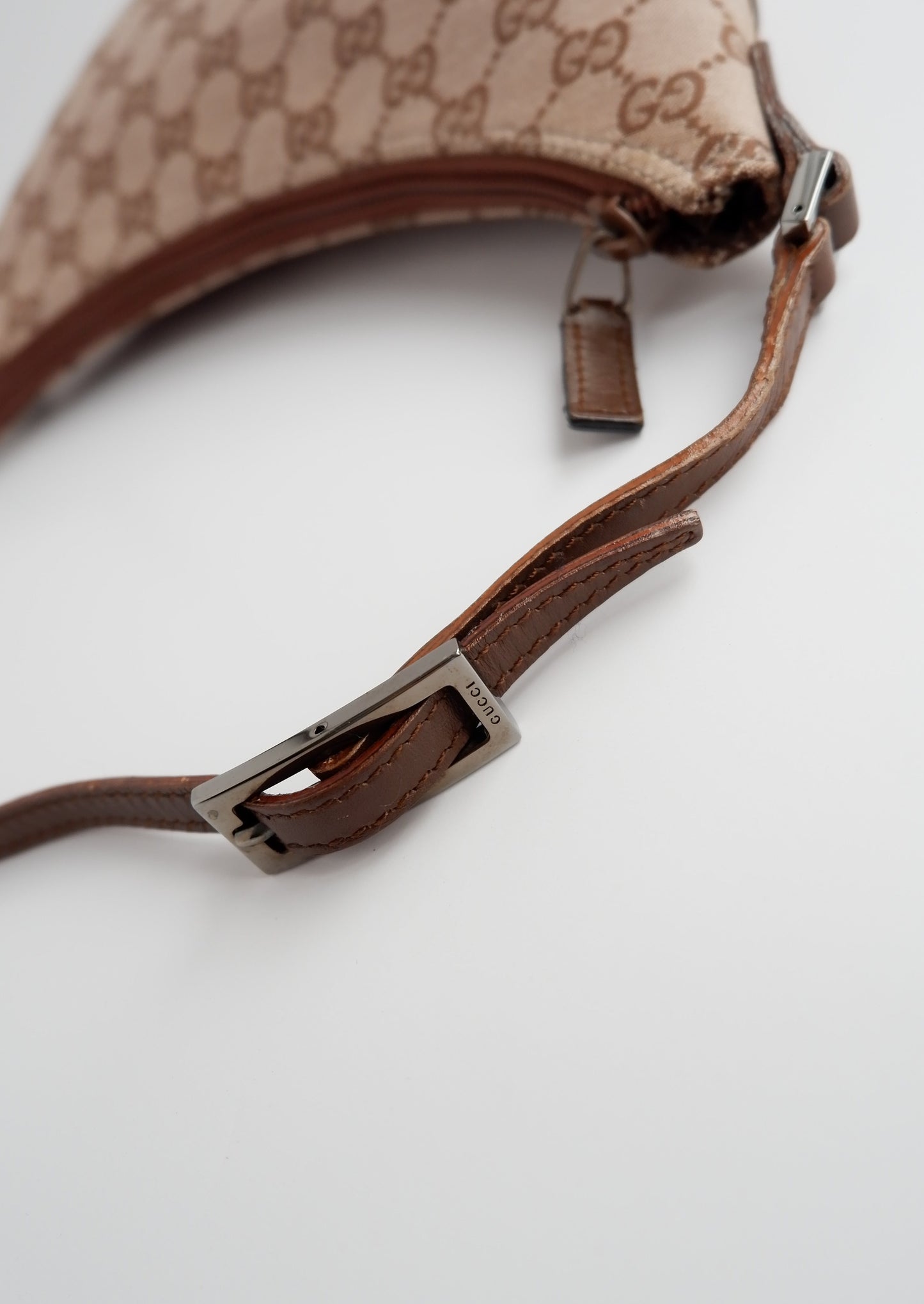 Authentic Preowned Gucci Brown GG Canvas Pochette Shoulder Bag