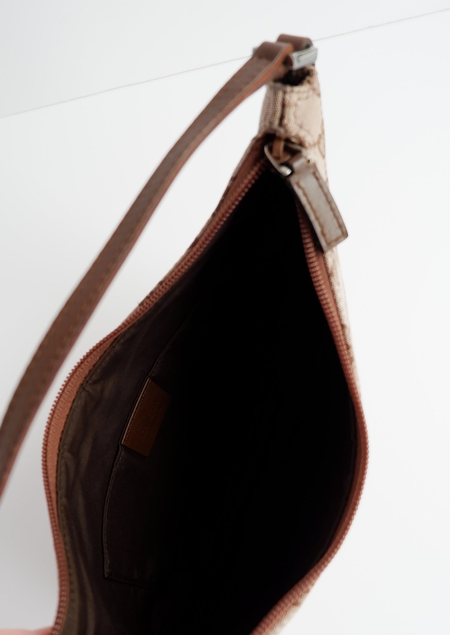 Authentic Preowned Gucci Brown GG Canvas Pochette Shoulder Bag