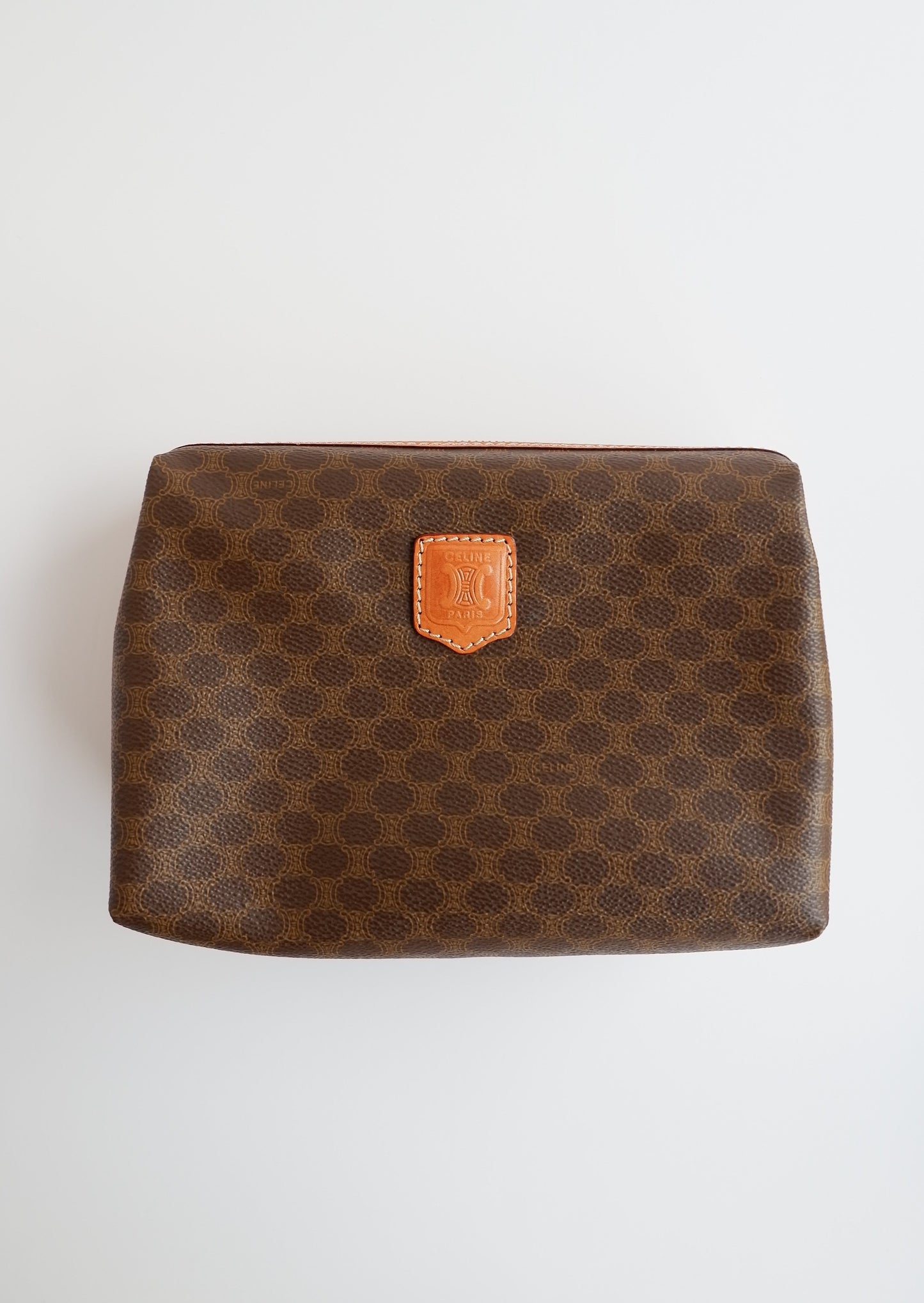 Authentic Preowned Vintage Celine Brown Triomphe Clutch