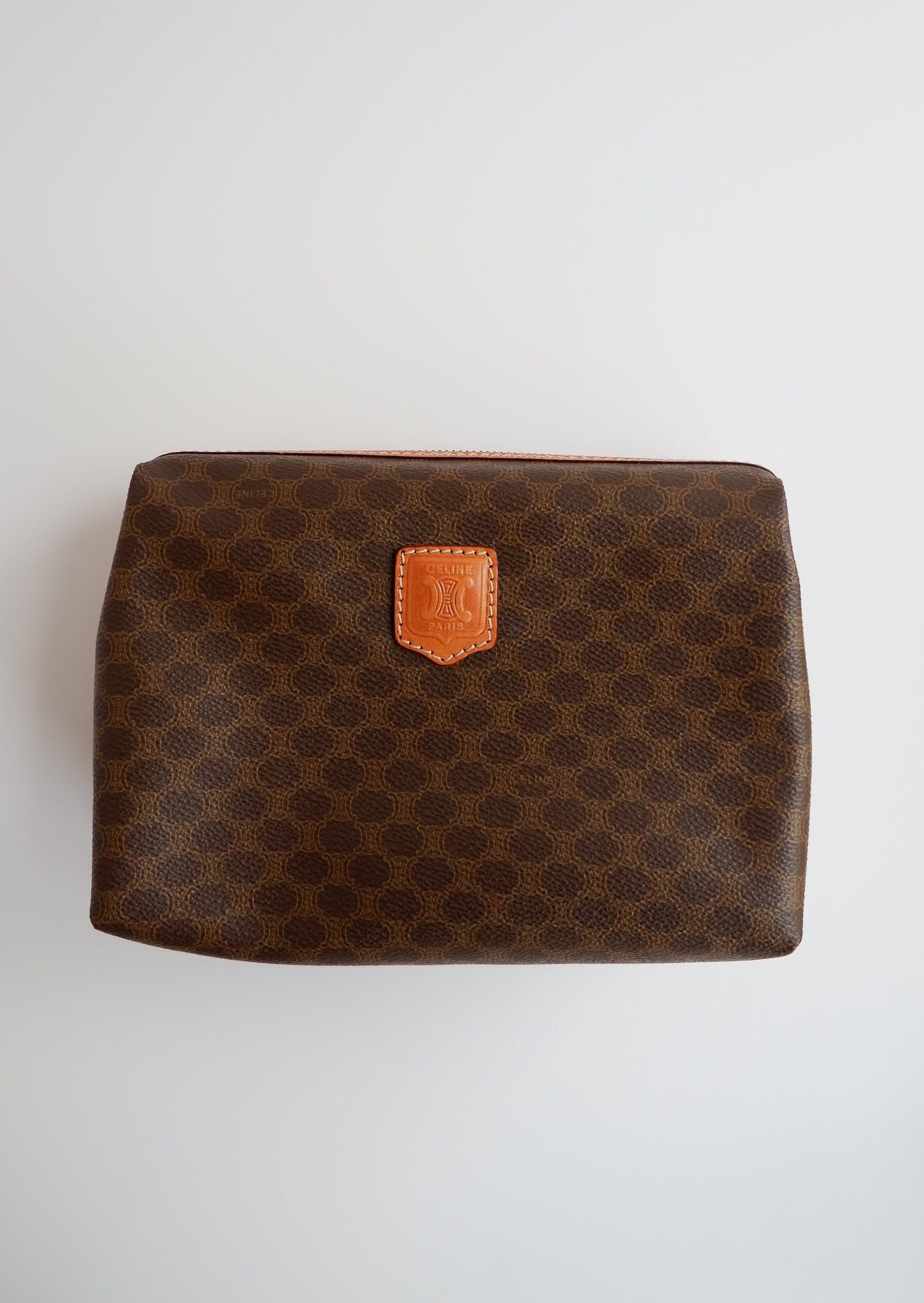 Authentic Preowned Vintage Celine Brown Triomphe Clutch
