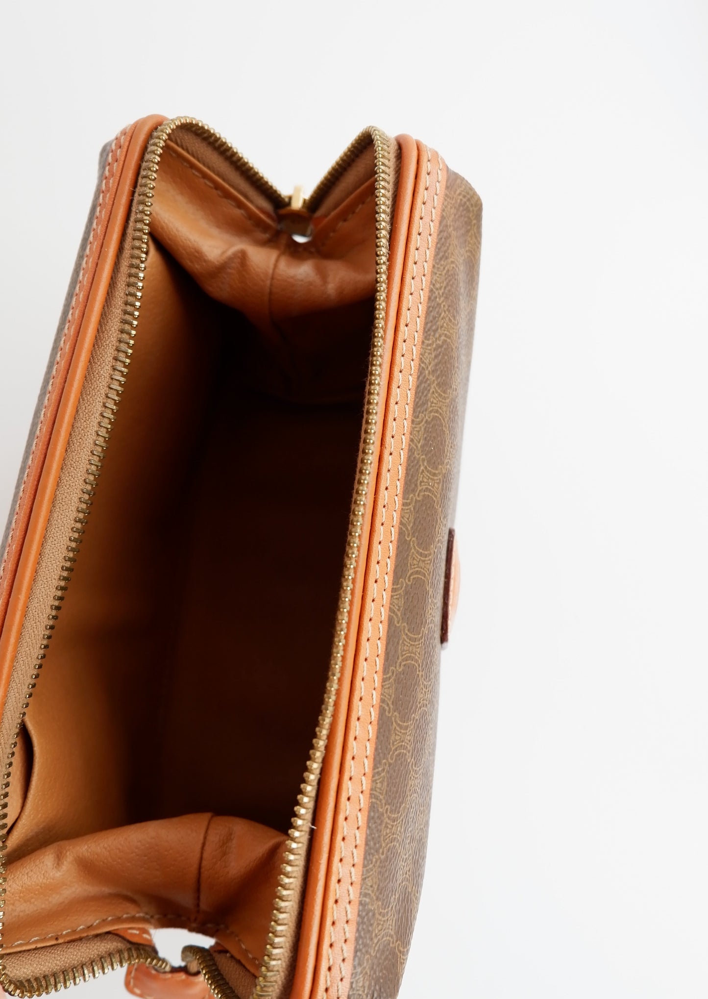 Authentic Preowned Vintage Celine Brown Triomphe Clutch