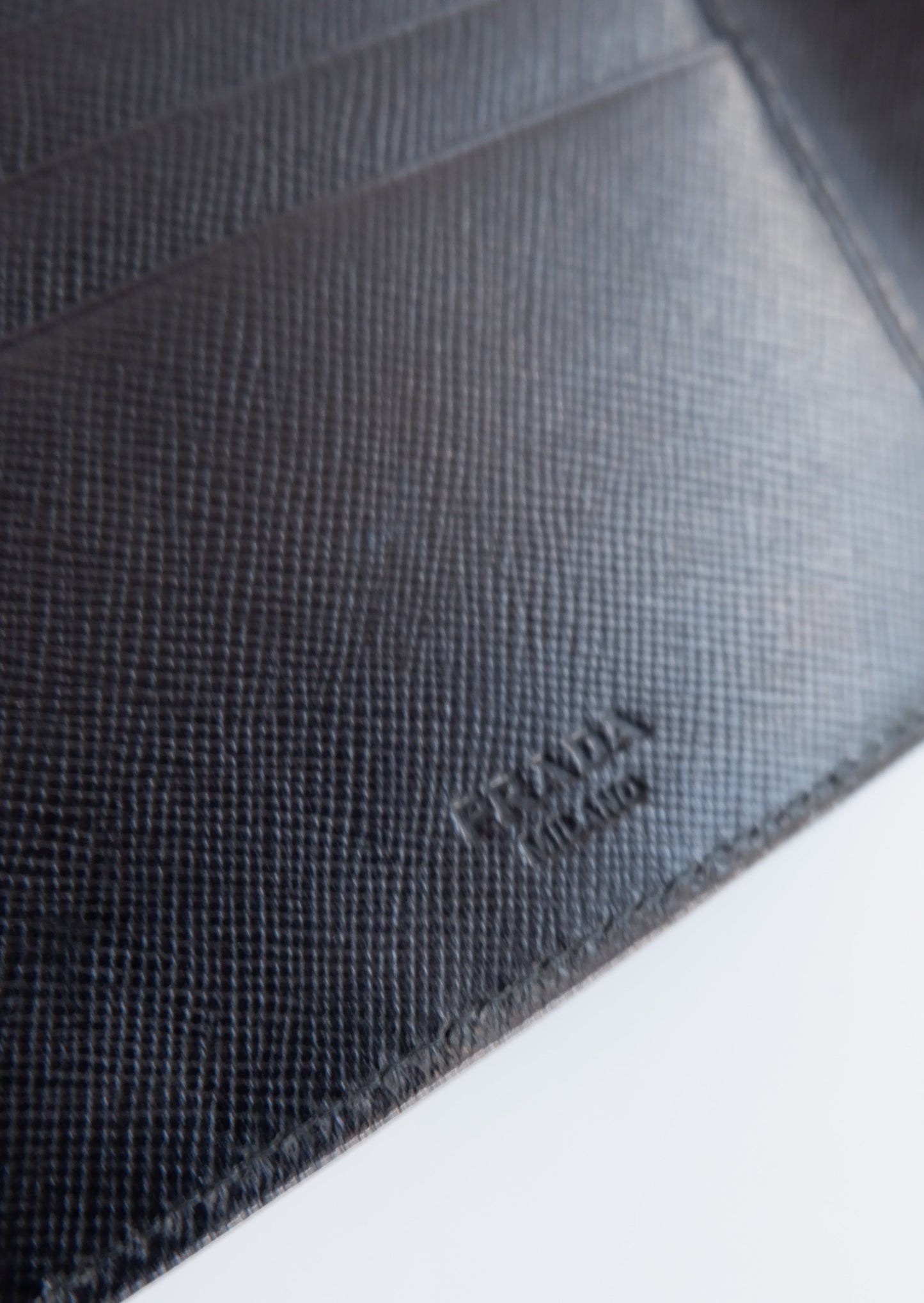 Authentic Preowned Prada Black Coated Canvas Square Bi-Fold Wallet