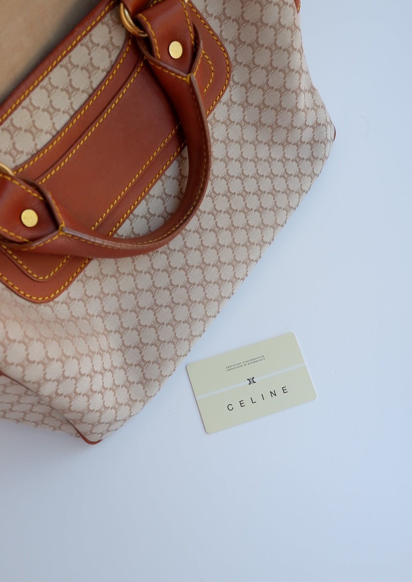 Authentic Preowned Vintage Celine Beige Boogie Bag