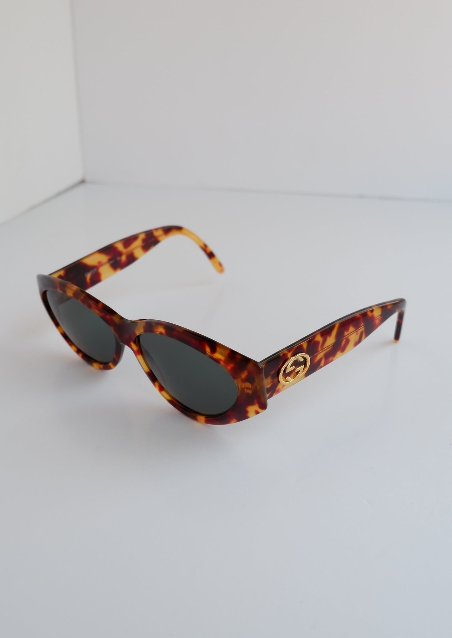 Authentic Preowned Vintage Gucci Tortoise Round Frame Sunglasses