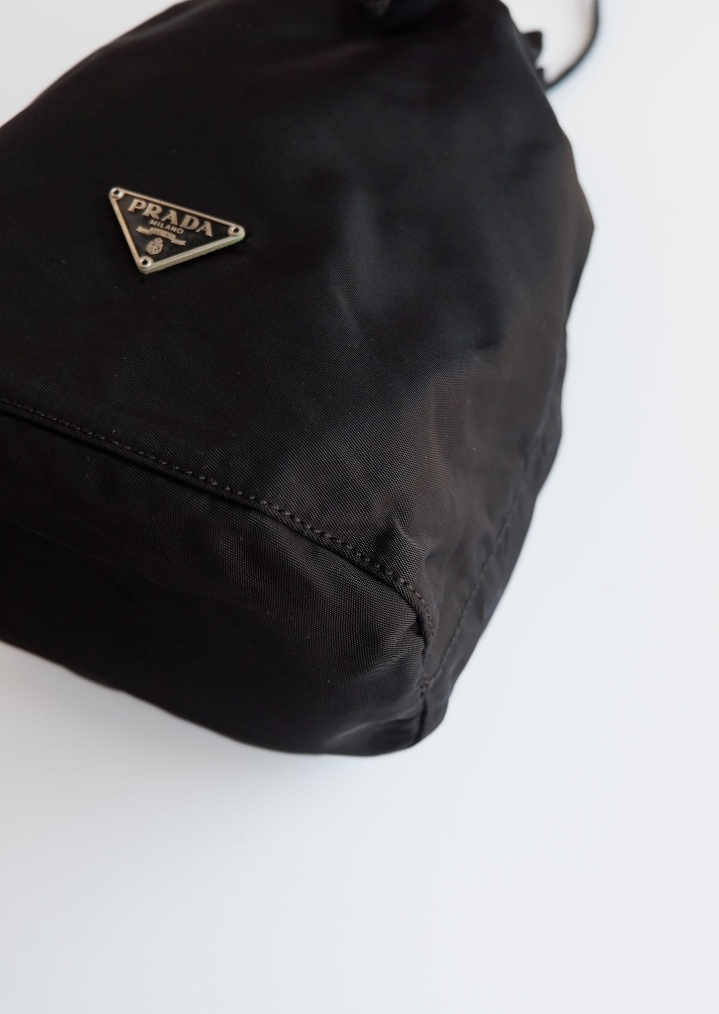 Authentic Preowned Prada Black Nylon Drawstring Pouch