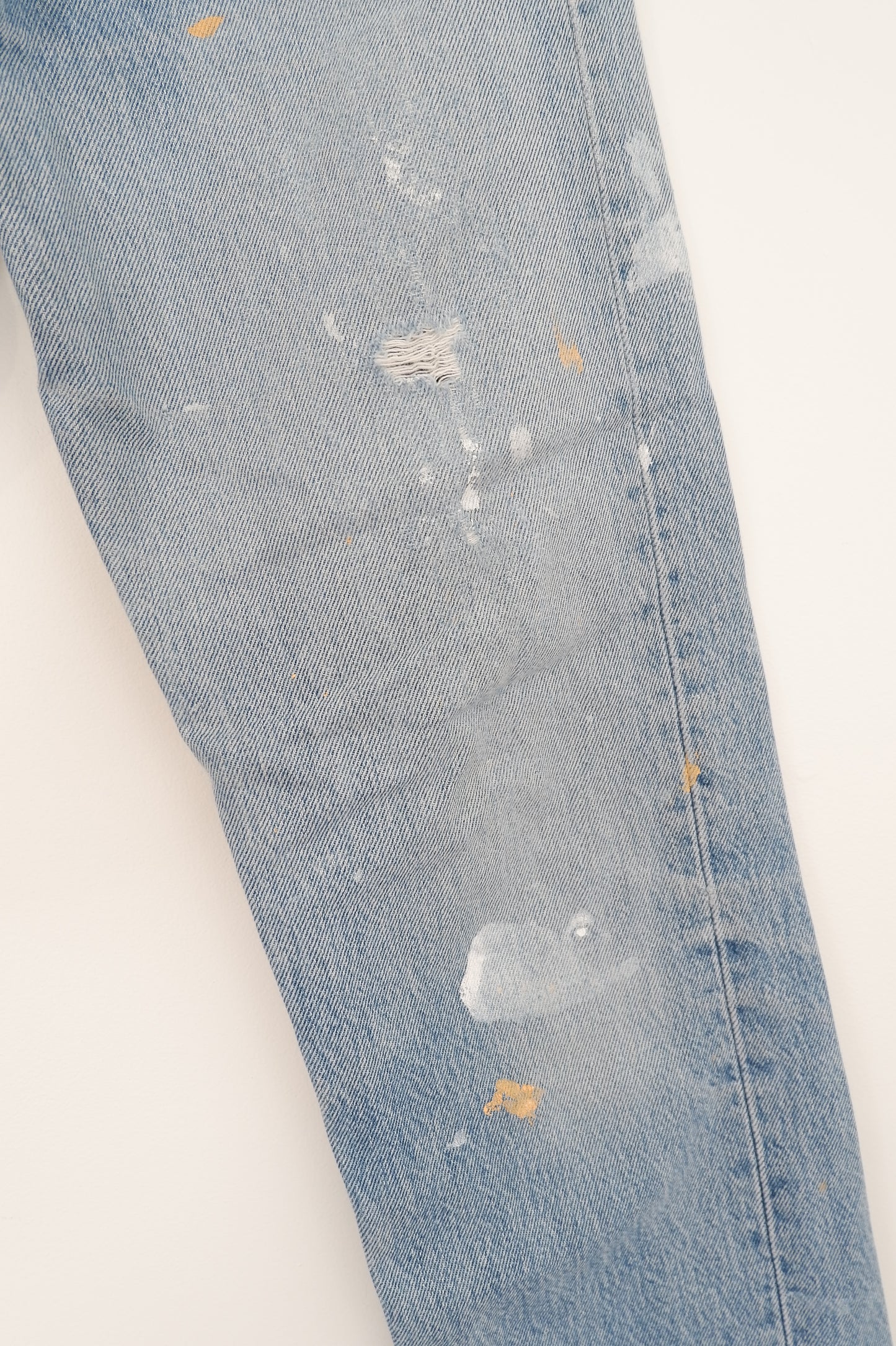 Levis Vintage 501 Paint Splatter Ripped Jeans - 25