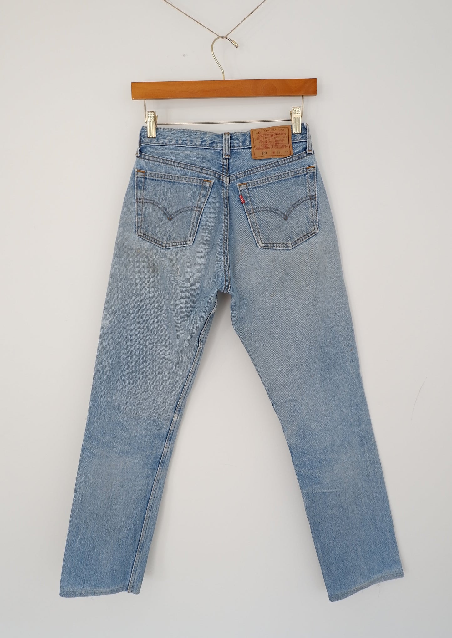 Levis Vintage 501 Paint Splatter Ripped Jeans - 25