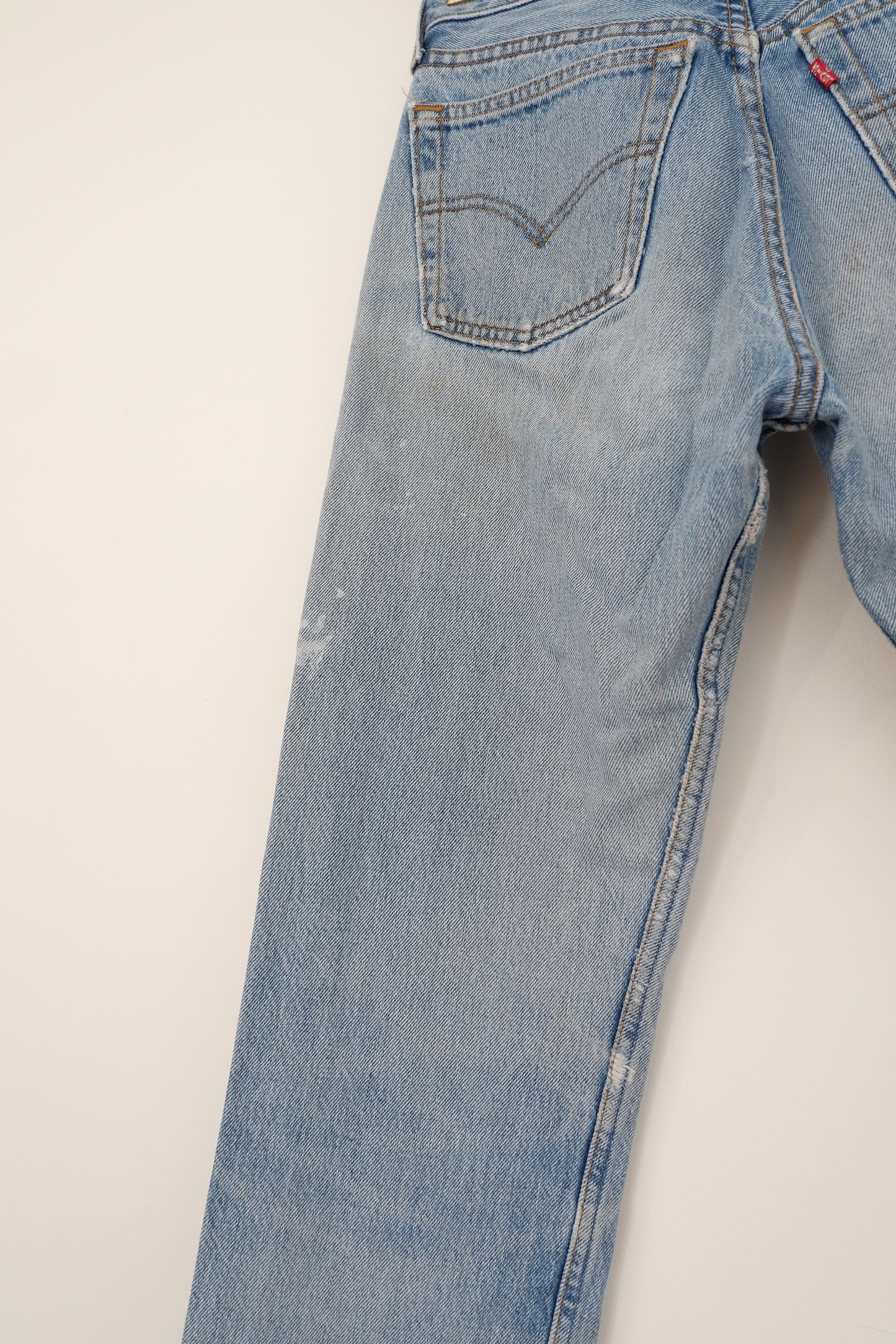 Levis Vintage 501 Paint Splatter Ripped Jeans - 25