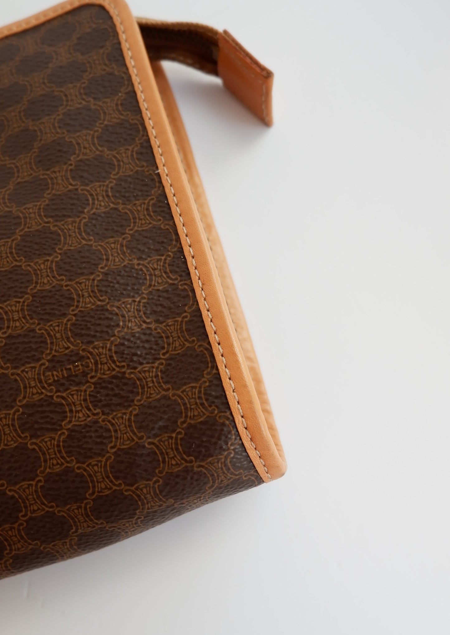 Authentic Preowned Vintage Celine Brown Macadam Print Pouch