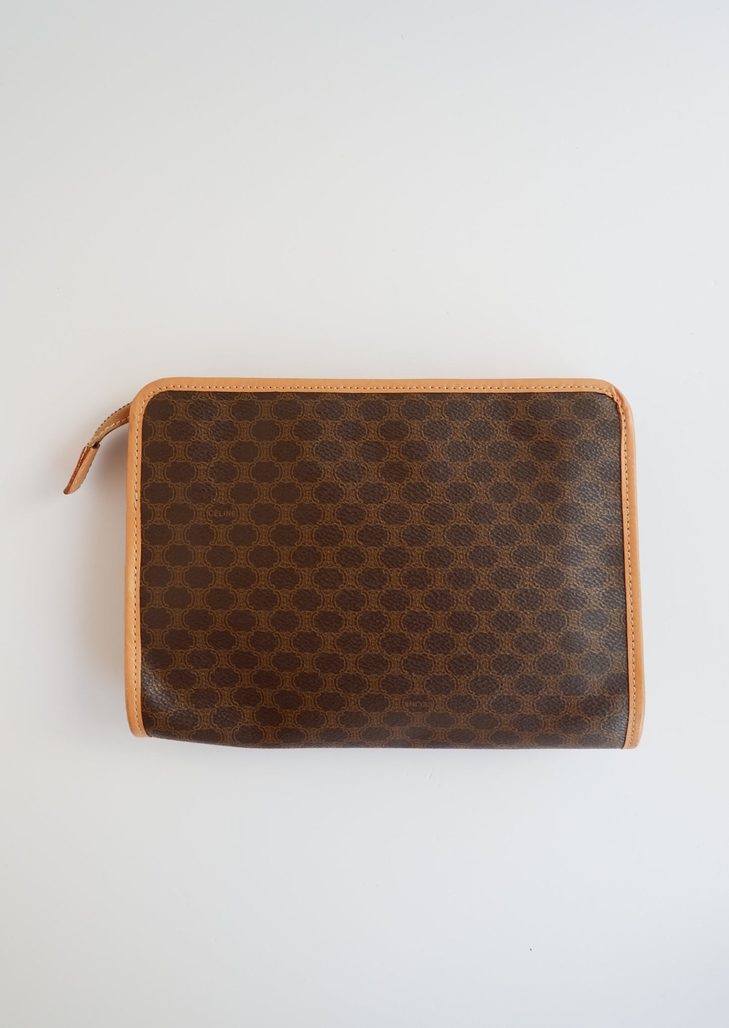 Authentic Preowned Vintage Celine Brown Macadam Print Pouch