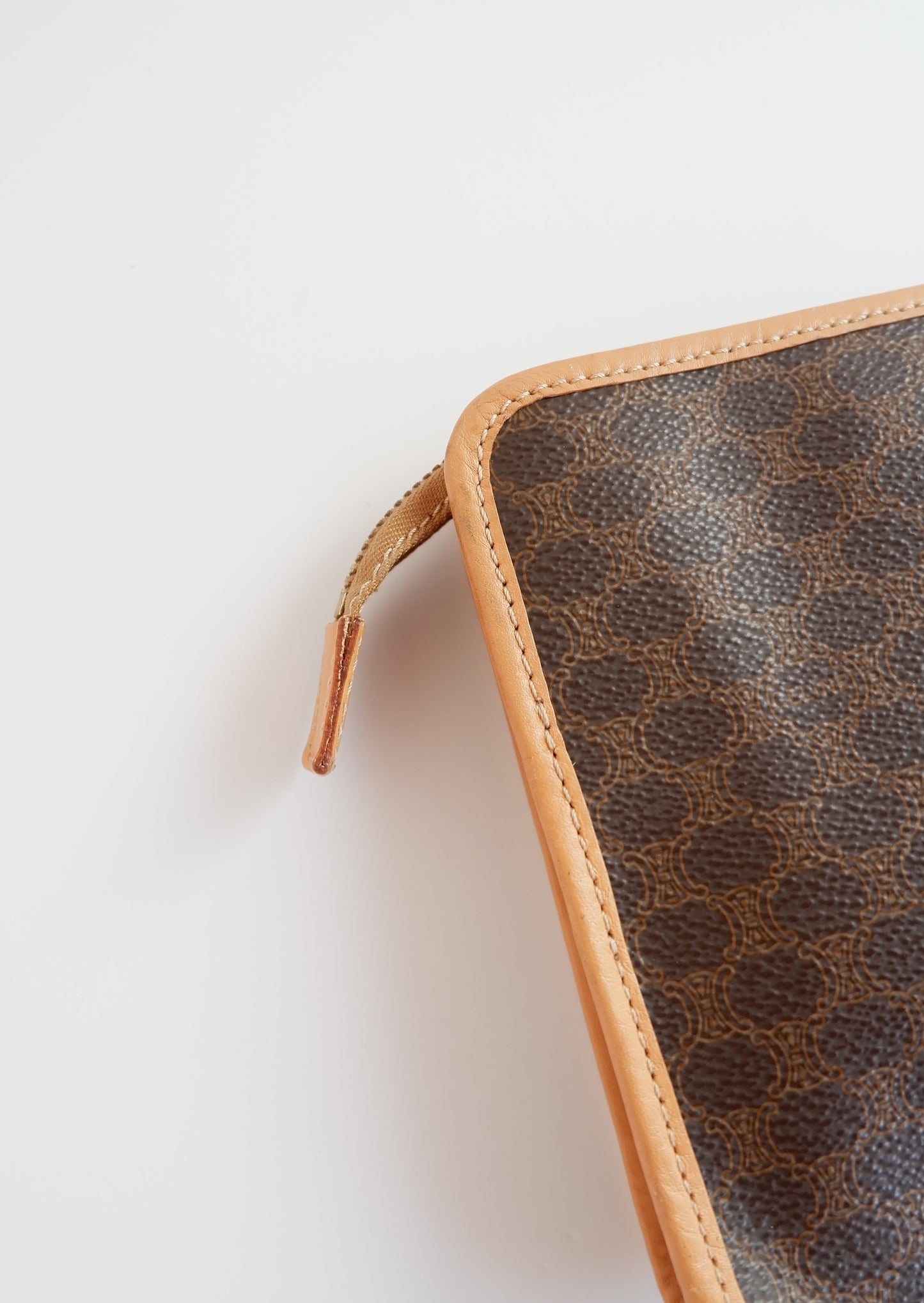 Authentic Preowned Vintage Celine Brown Macadam Print Pouch