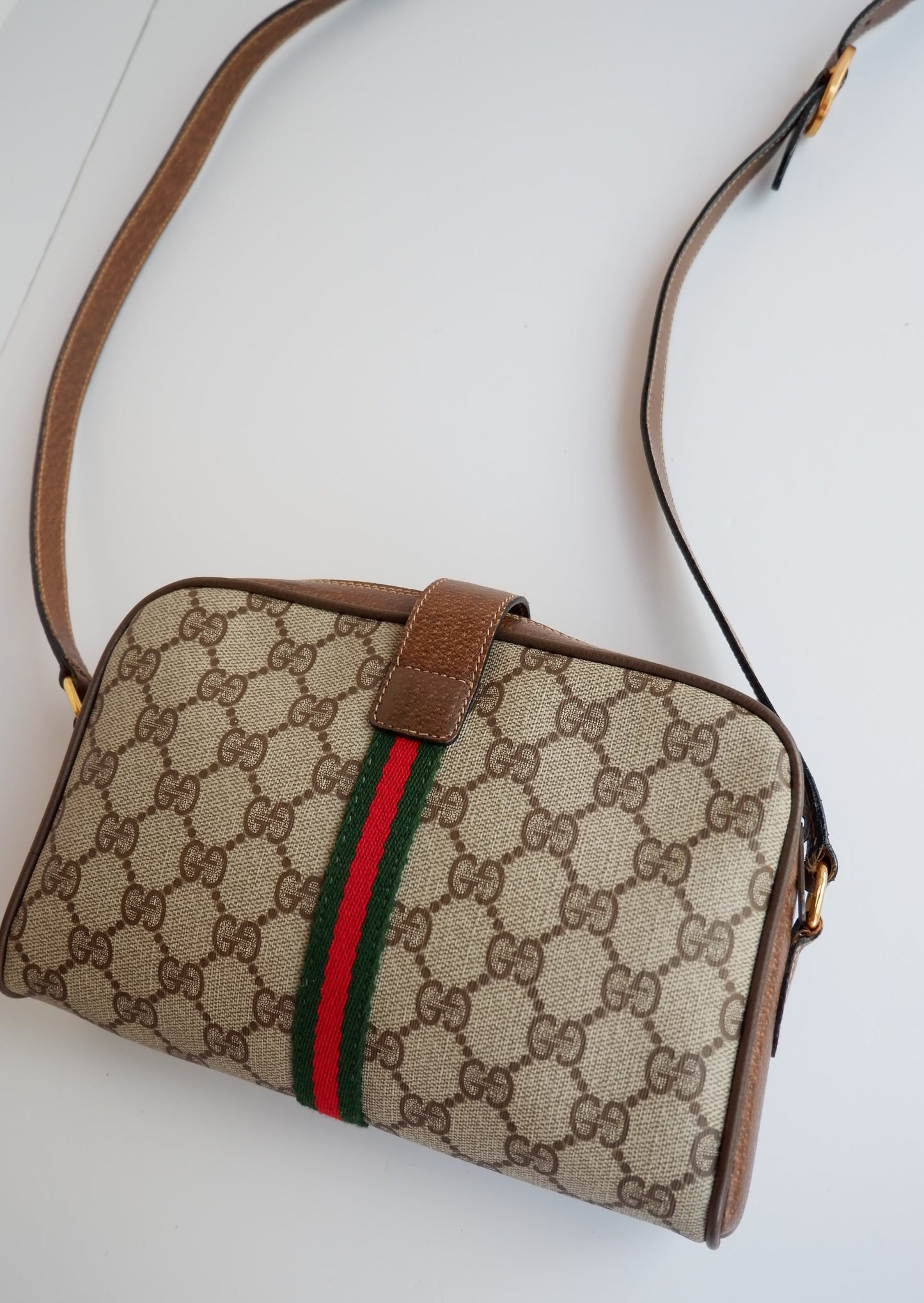 Authentic Preowned Vintage Gucci Sherry Line Crossbody Bag