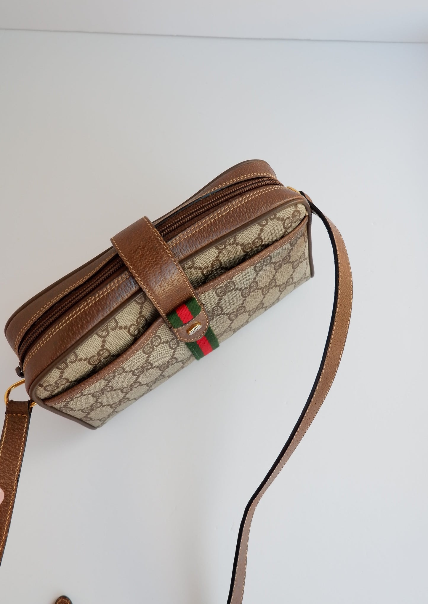 Authentic Preowned Vintage Gucci Sherry Line Crossbody Bag