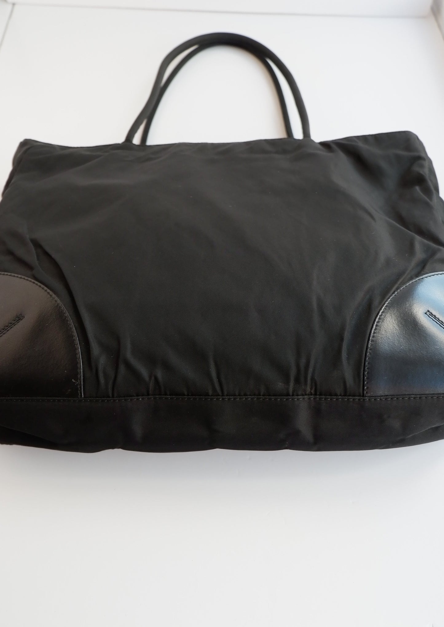 Authentic Preowned Prada Black Nylon/ Leather Tote Bag