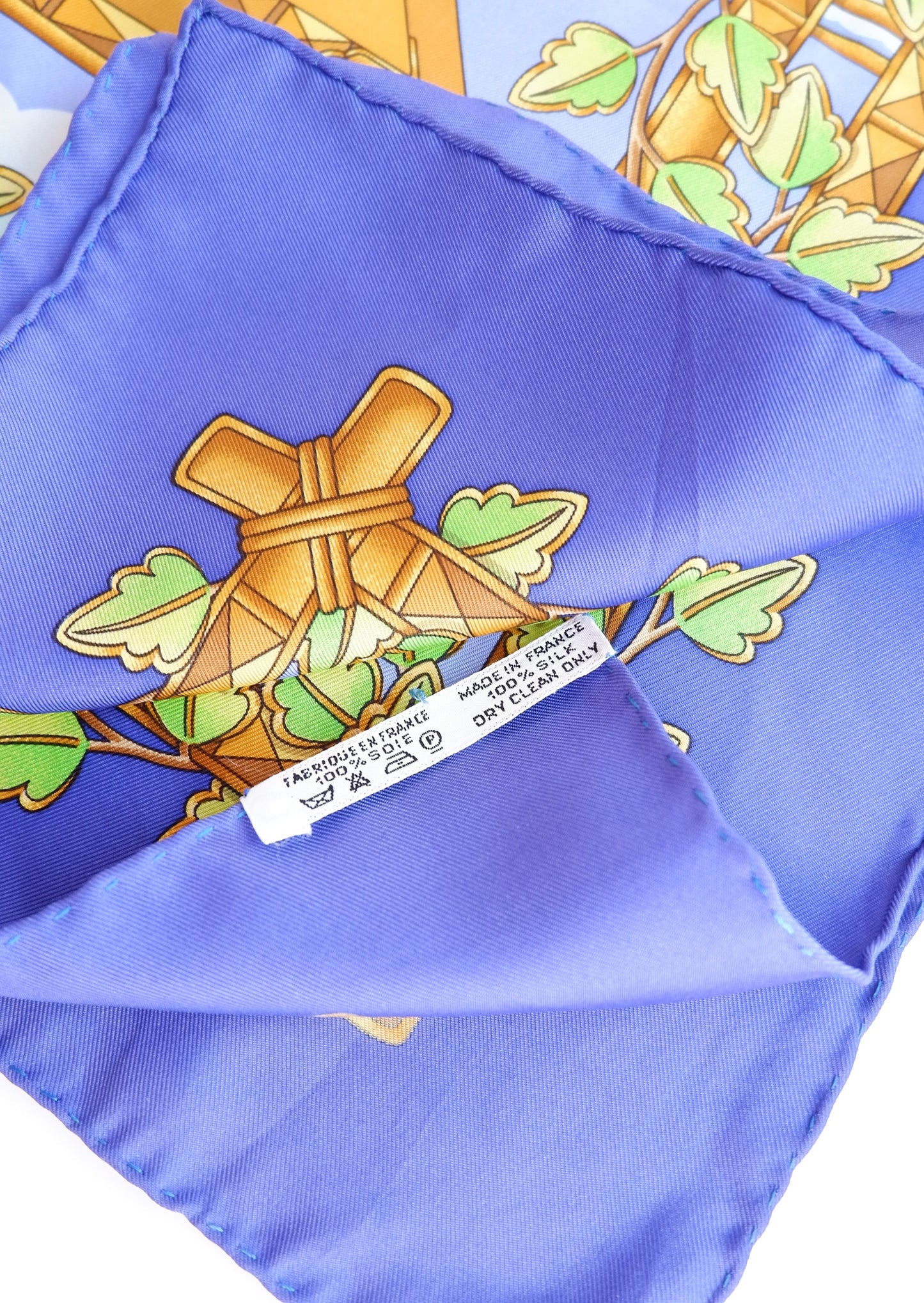 Authentic Preowned Hermes Multi-Colour Birds Silk Scarf
