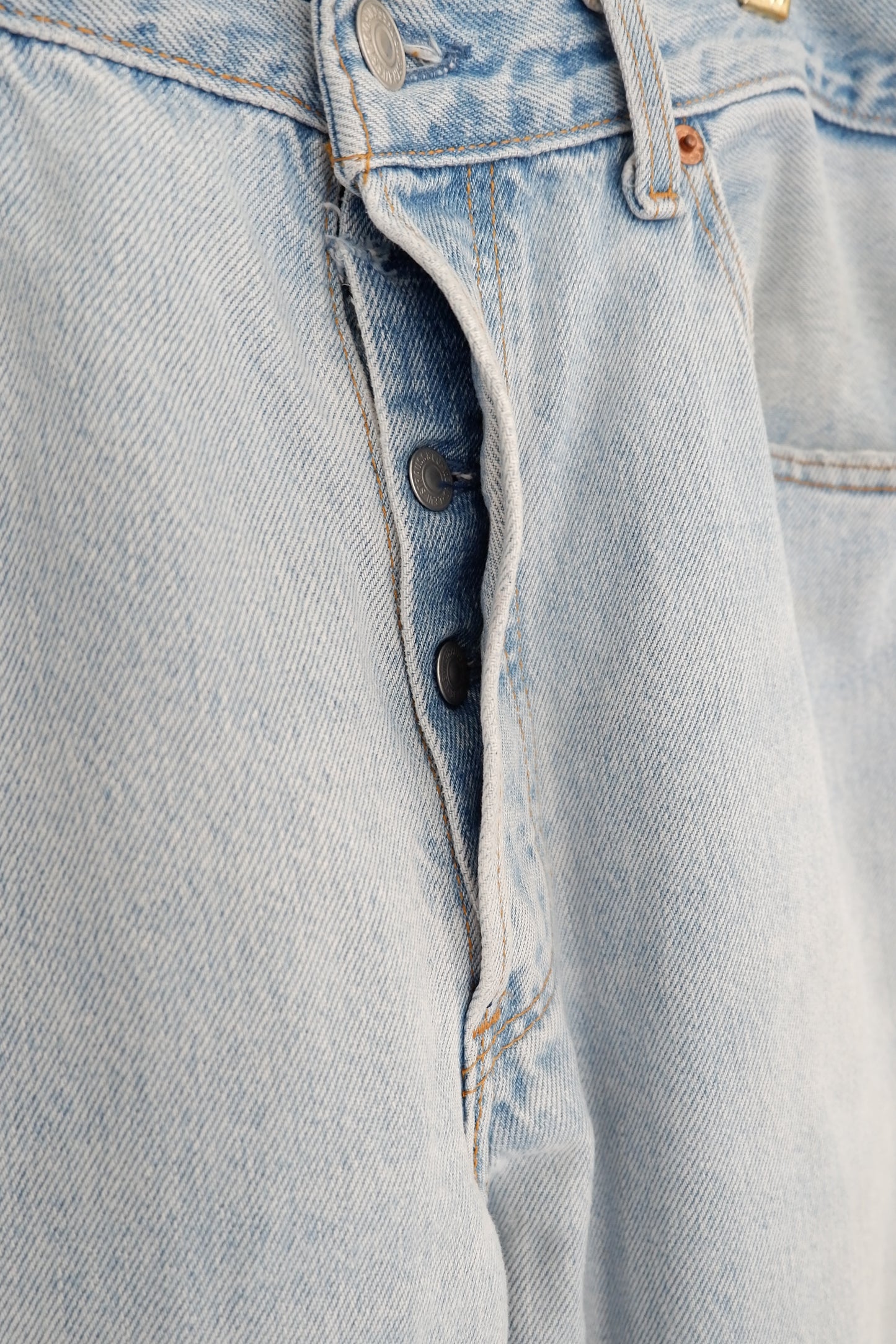 Levis Vintage 501 Light Wash Relaxed Fit Straight Leg Jeans - 34