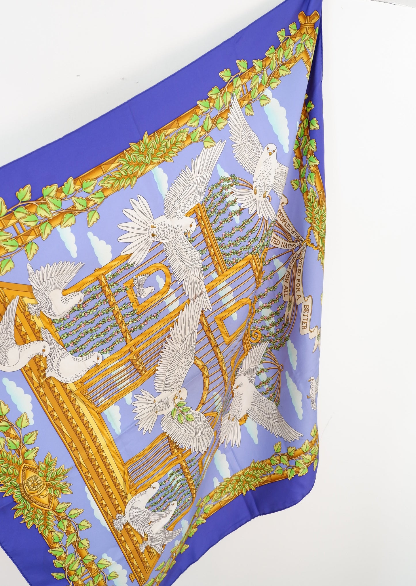 Authentic Preowned Hermes Multi-Colour Birds Silk Scarf