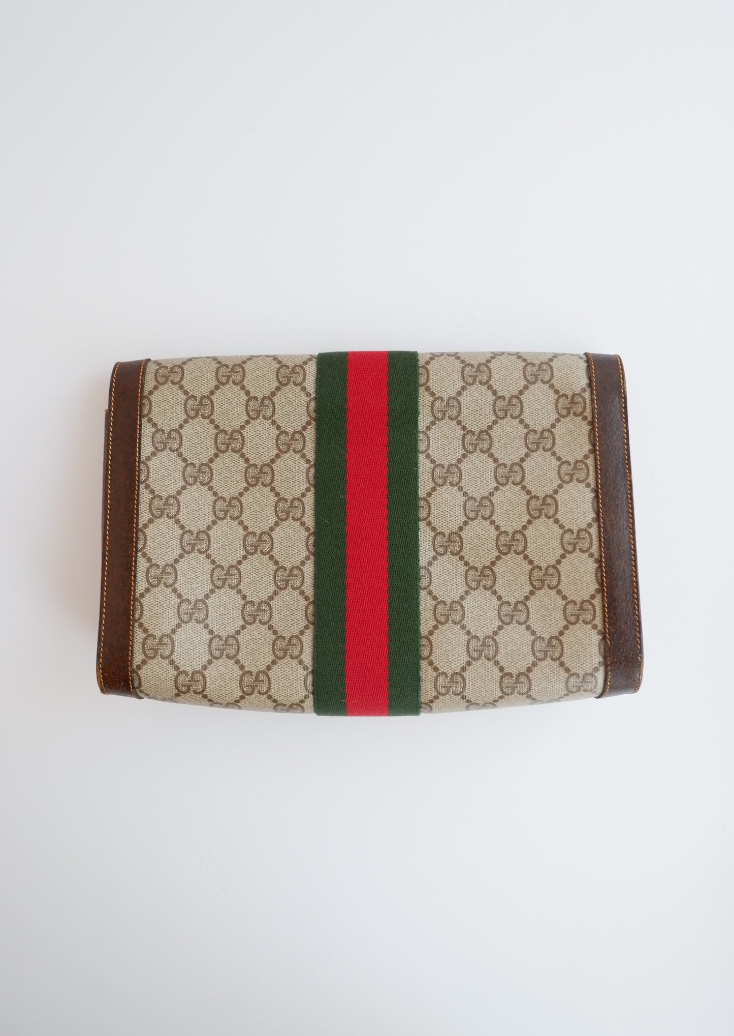 Authentic Preowned Vintage Gucci GG Print Clutch