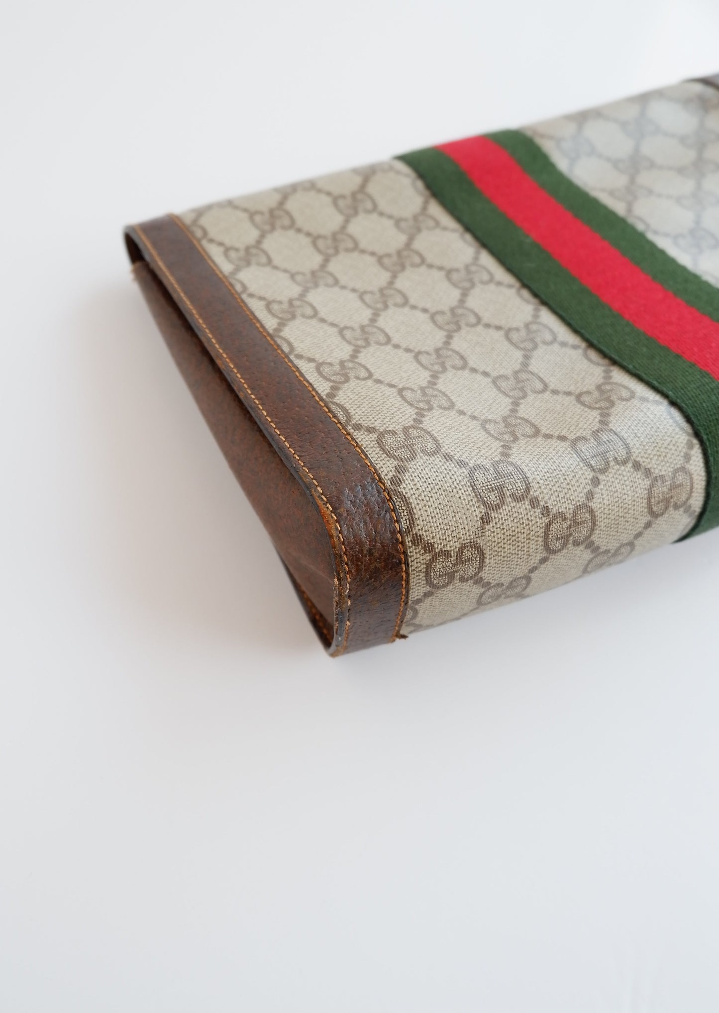 Authentic Preowned Vintage Gucci GG Print Clutch