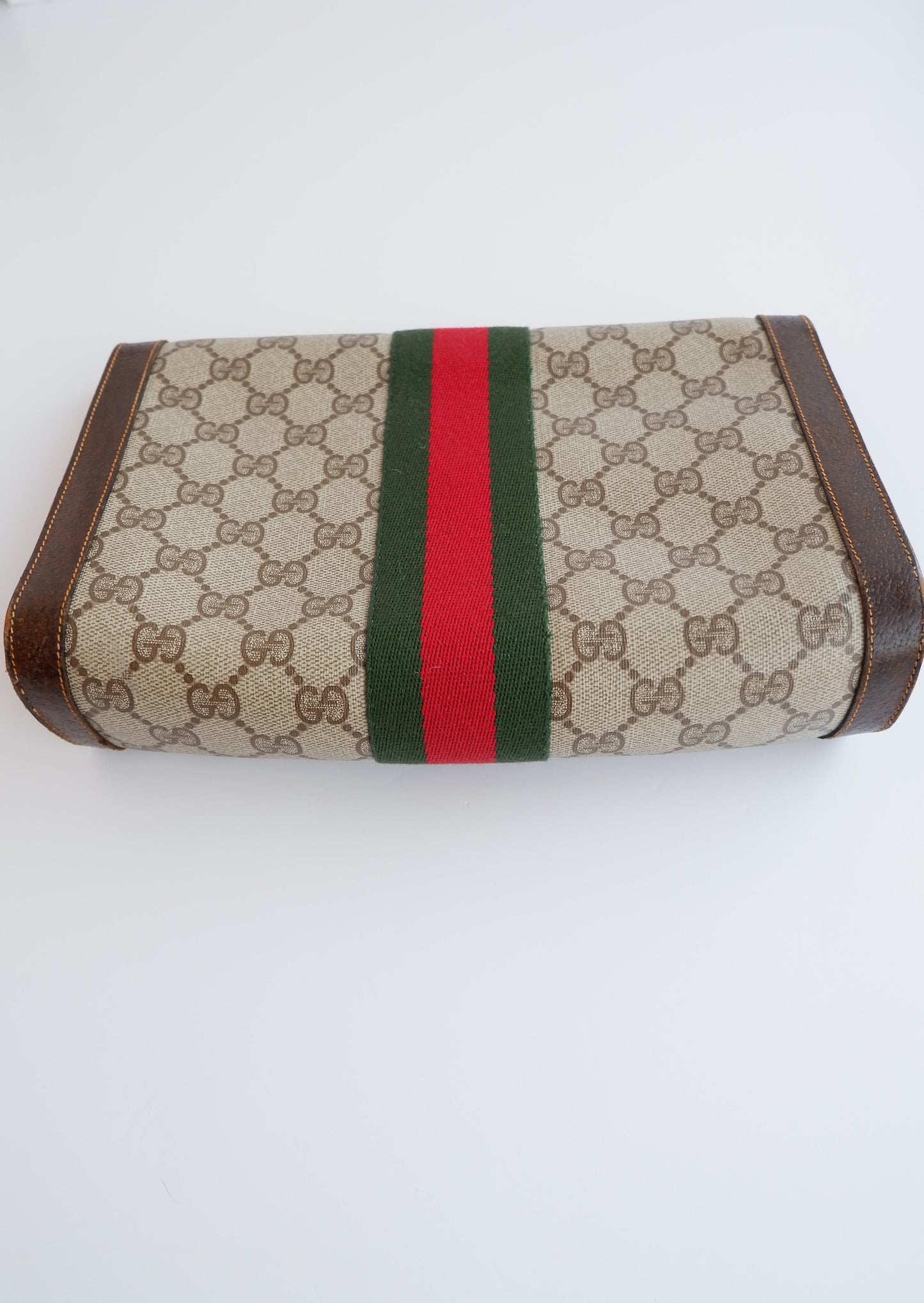 Authentic Preowned Vintage Gucci GG Print Clutch