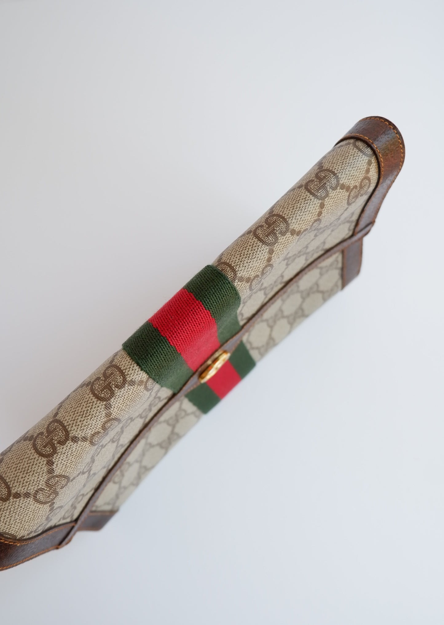 Authentic Preowned Vintage Gucci GG Print Clutch