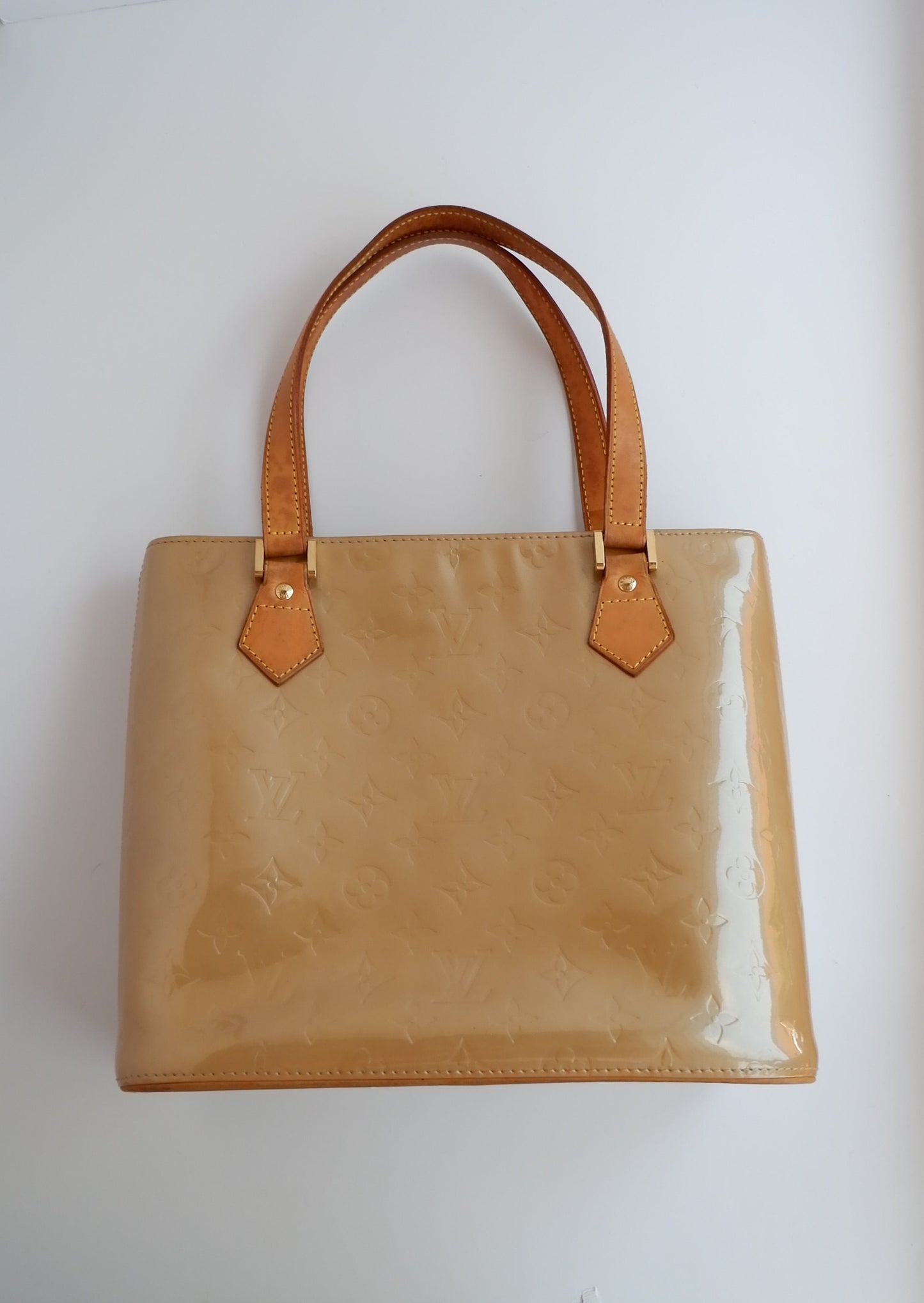 Authentic Preowned Louis Vuitton Monogram Vernis Beige Houston Bag