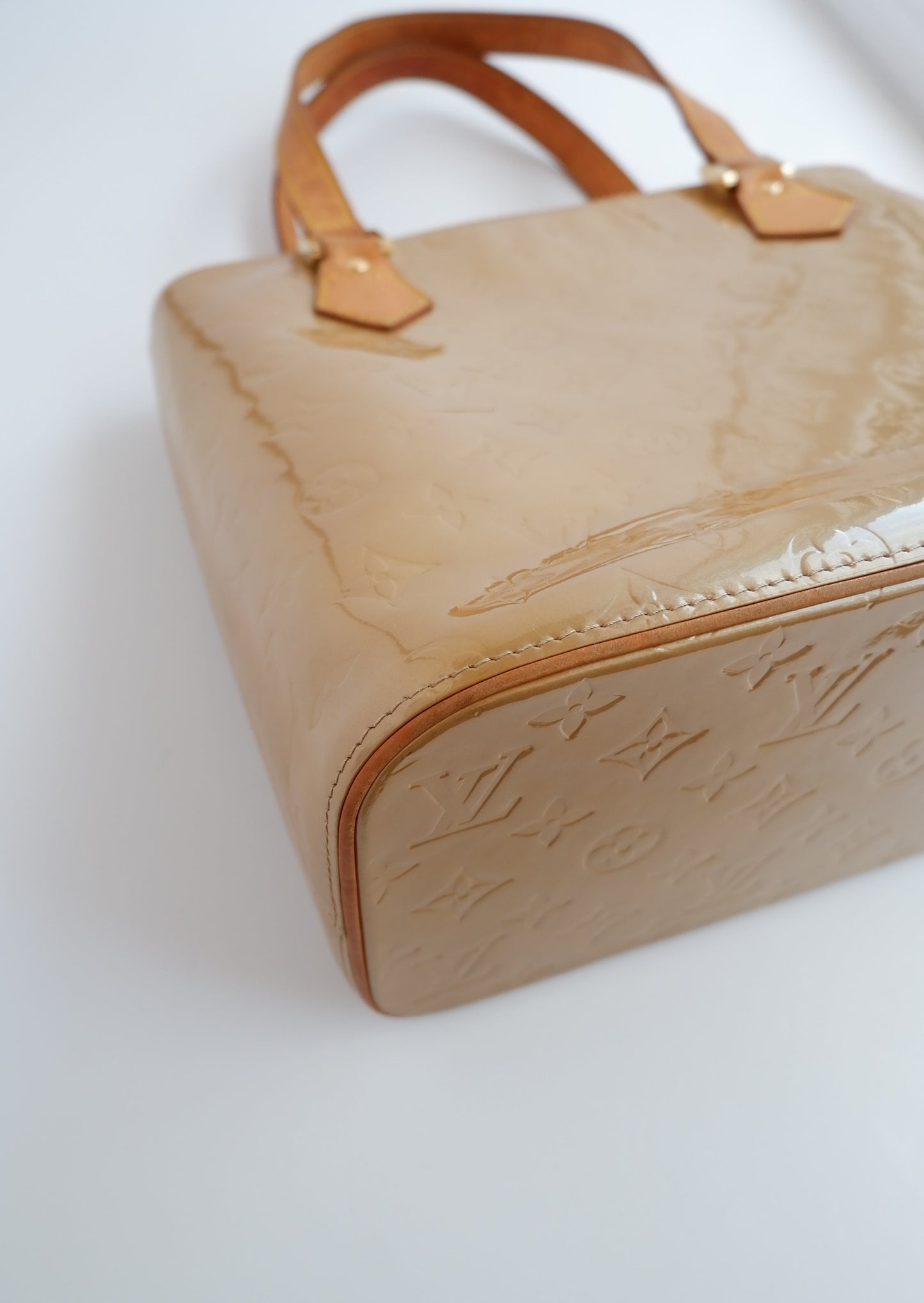 Authentic Preowned Louis Vuitton Monogram Vernis Beige Houston Bag