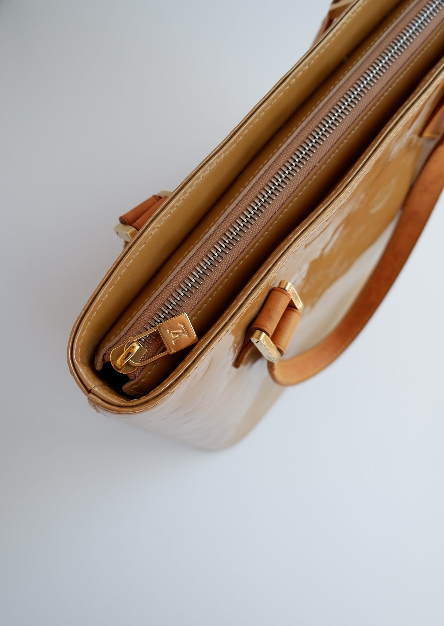 Authentic Preowned Louis Vuitton Monogram Vernis Beige Houston Bag