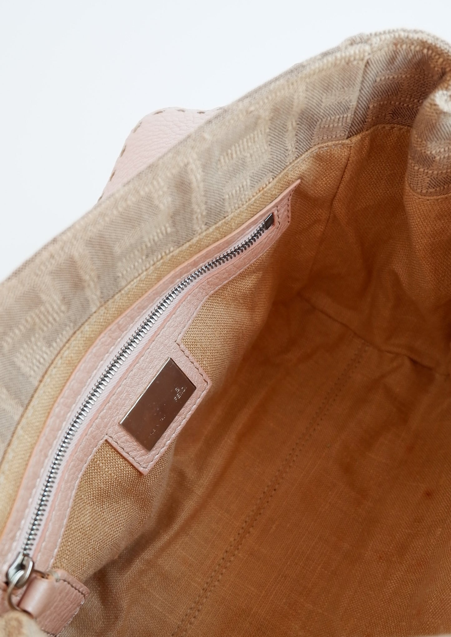 Authentic Preowned Fendi Pink Zucca Top Handle Bag