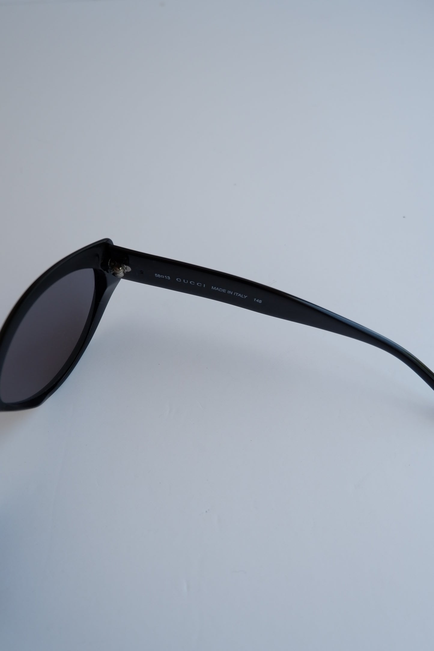 Authentic Preowned Vintage Gucci Black Rounded Slim Frame Sunglasses